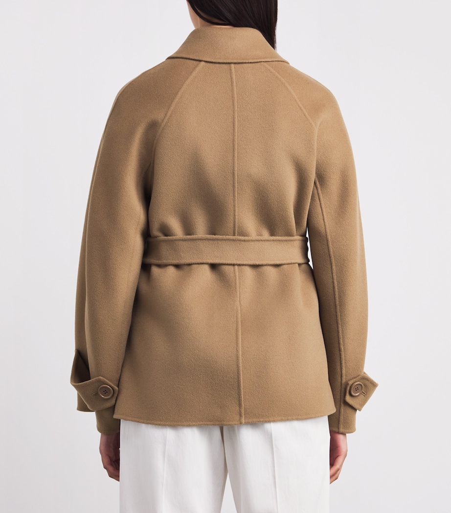 Wool Short Trench Coat CAMEL Image 4