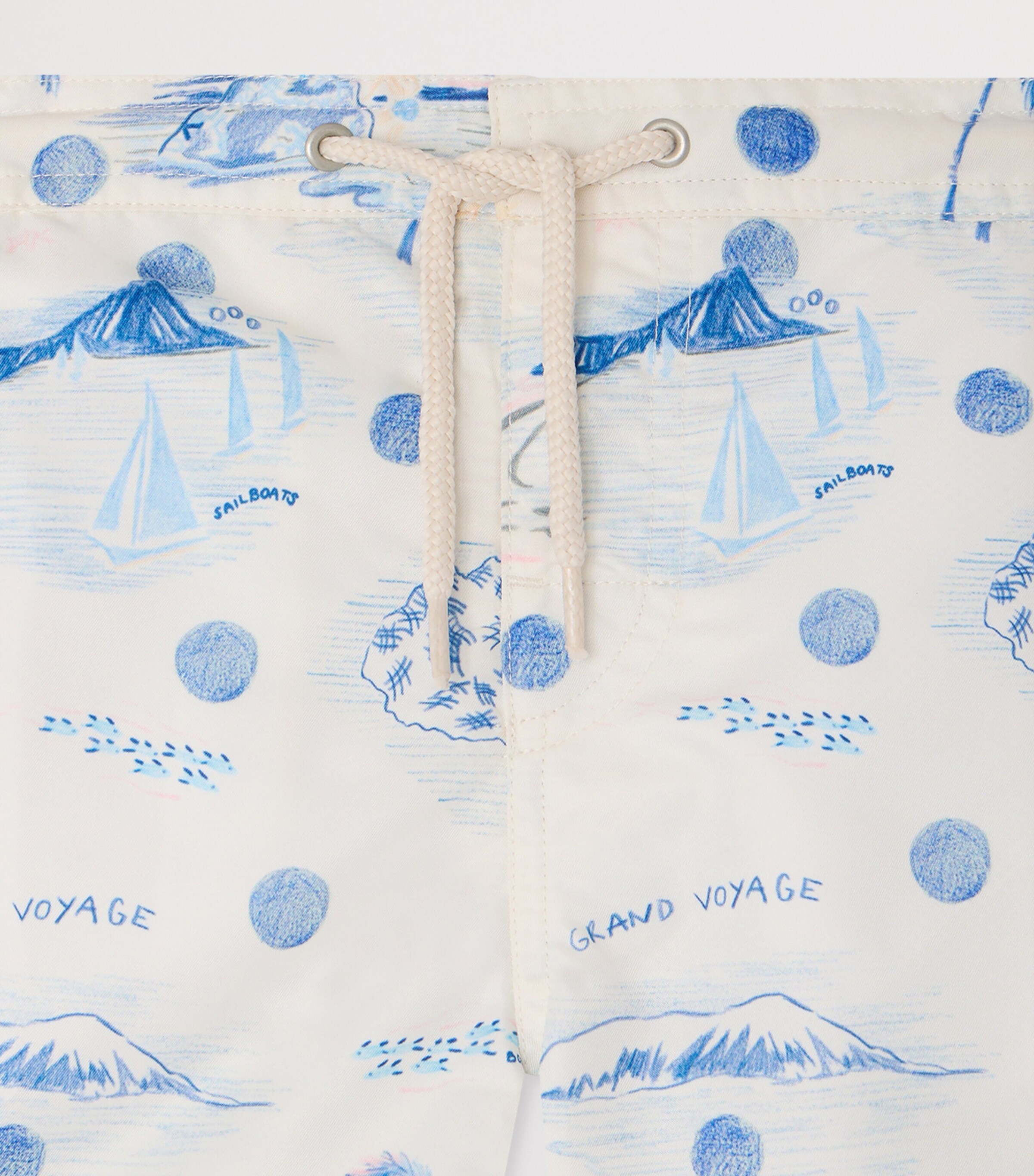 Bonpoint Printed Swim Shorts (10-14 Years) Imp Bleu Image 3