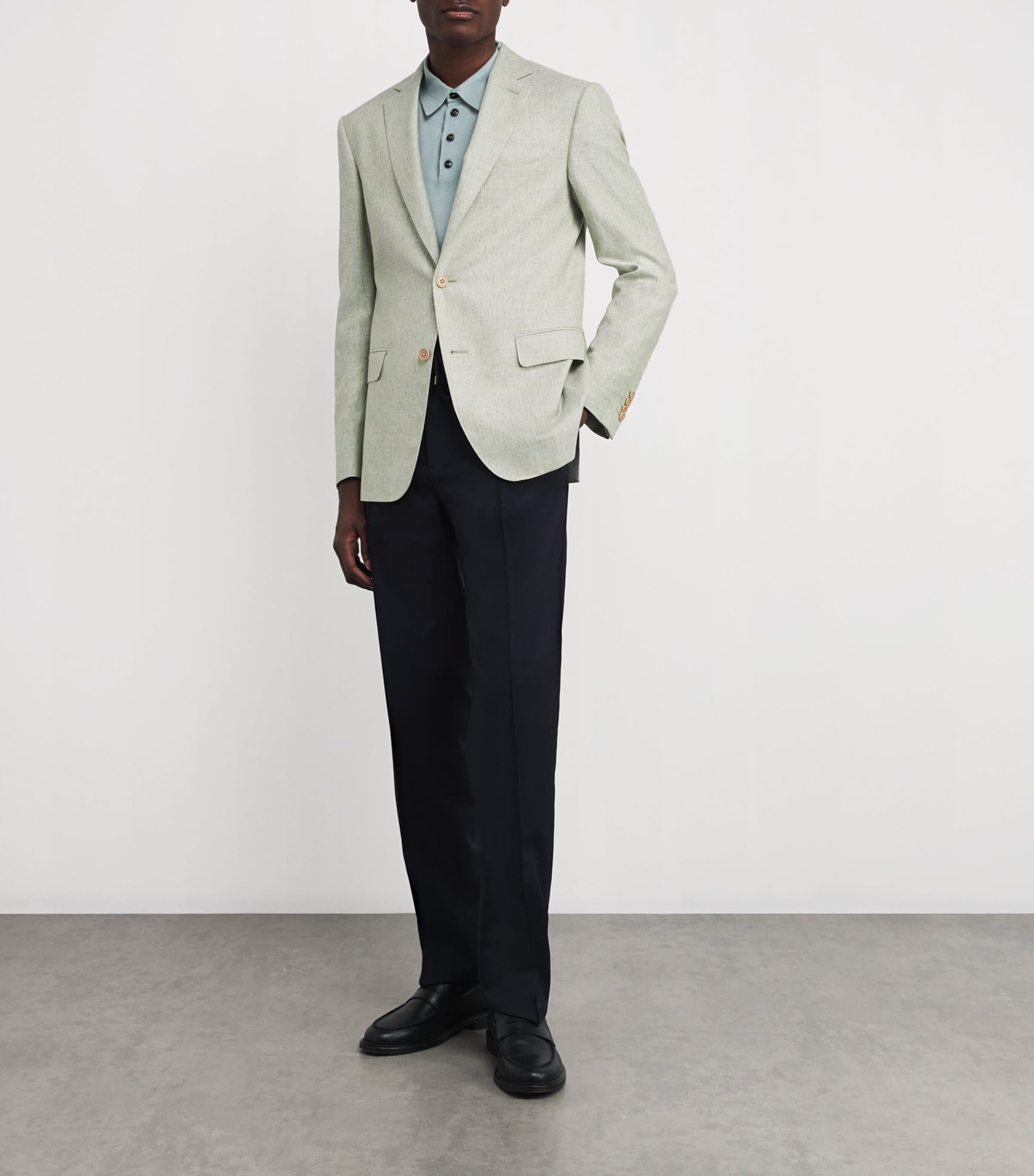 Pal Zileri Mens Wool Vicenza Blazer Chiaro Image 2