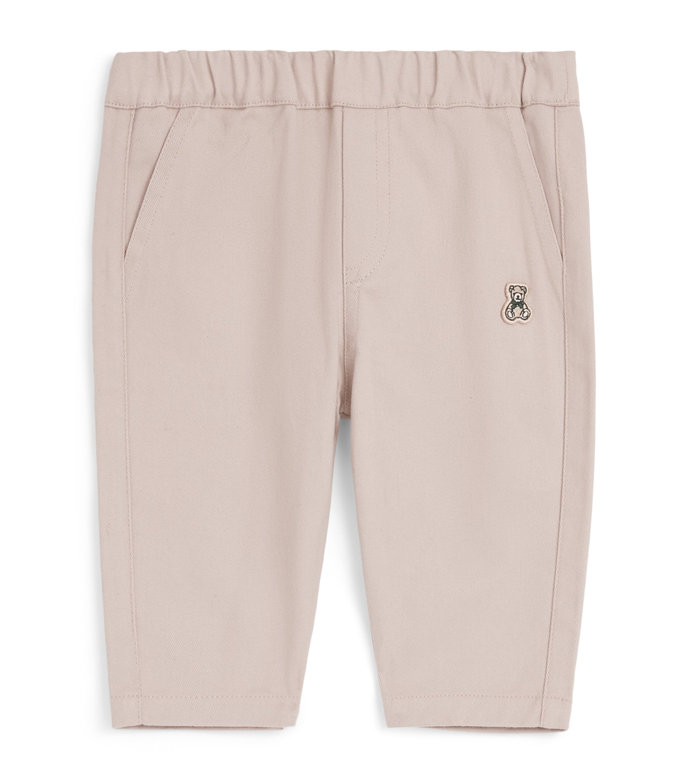 Harrods Stretch-Cotton Chinos (0-18 Months) Stone Image 1