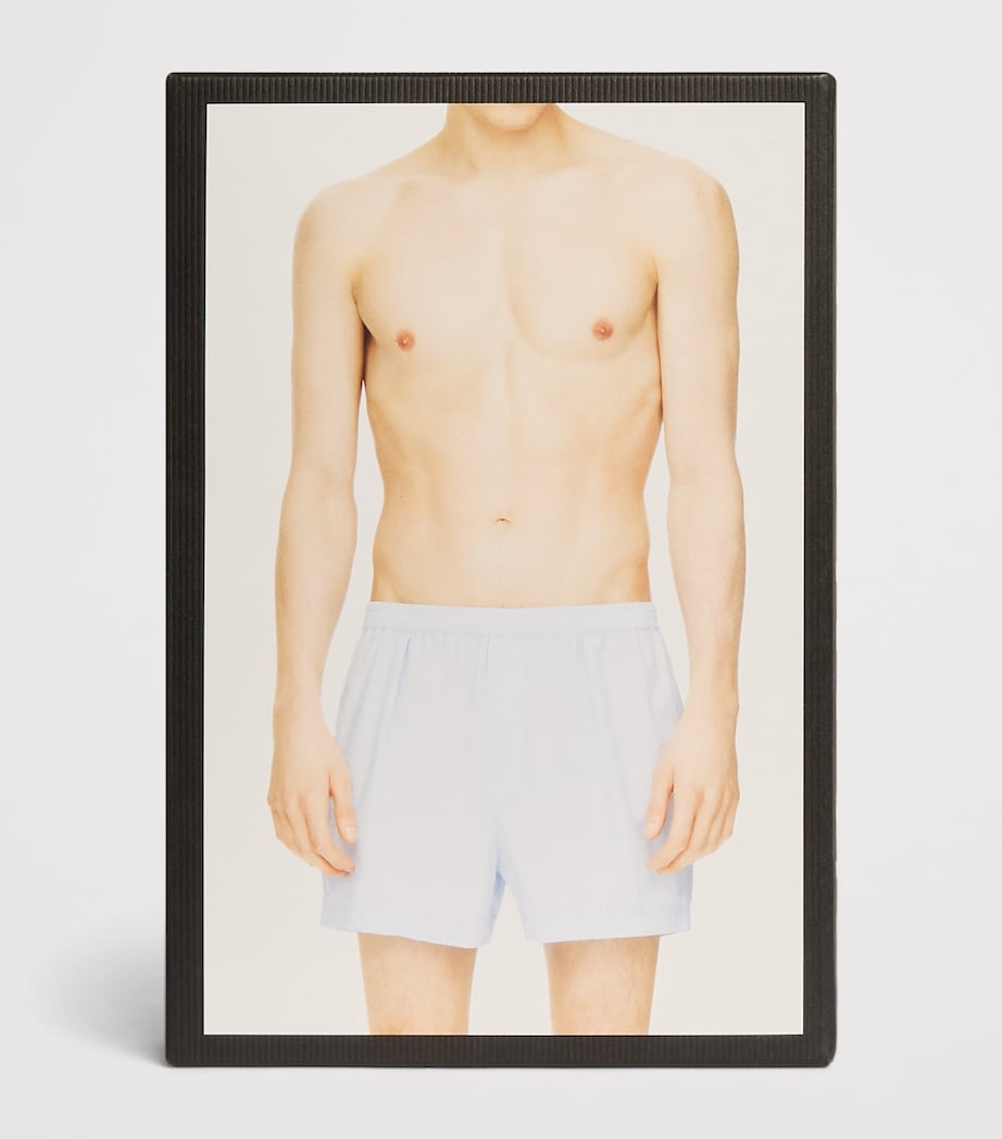 TOM FORD Mens Cotton Woven Boxers Light Blue Image 4