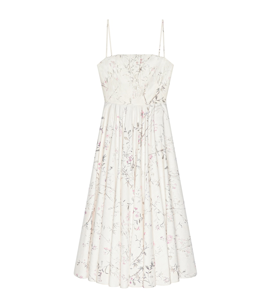 Givenchy Womens Cotton Sliced Midi Dress White Image 1