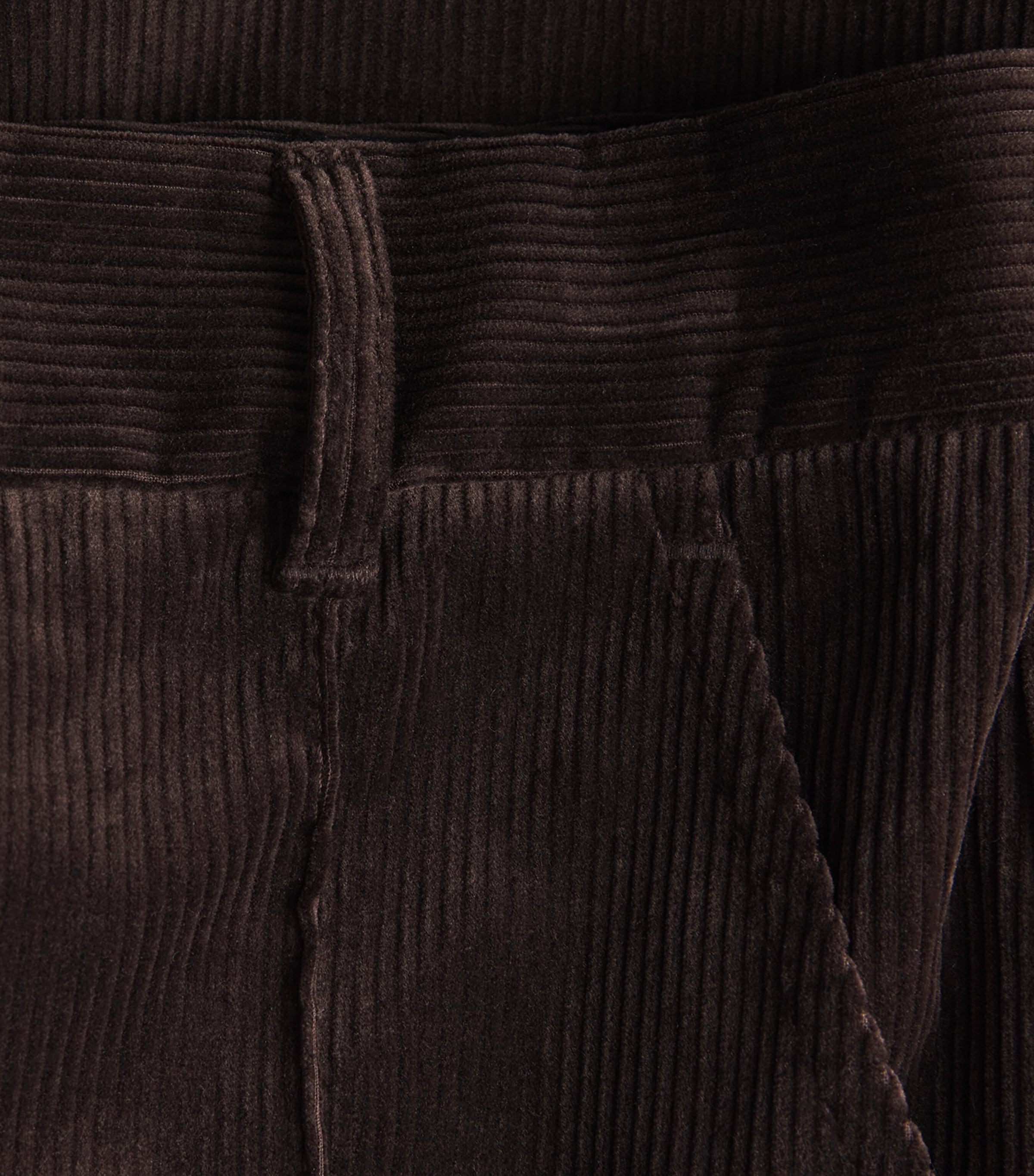Cotton Corduroy Straight Cropped Trousers GANACHE BROWN Image 5