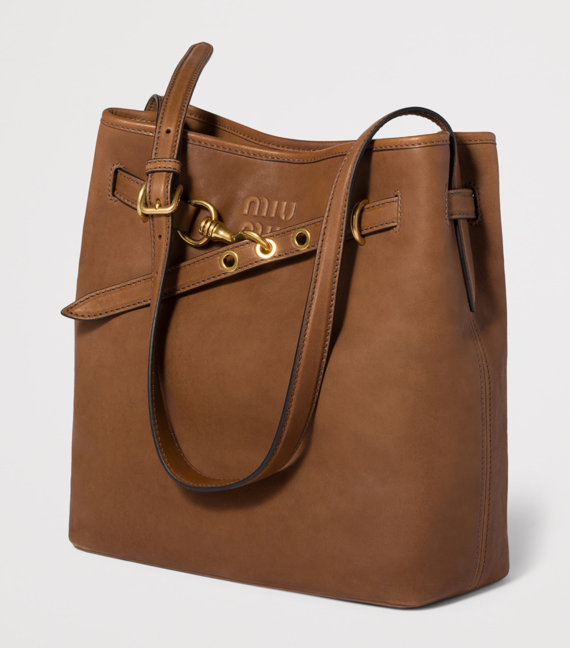 Miu Miu Womens Nappa Leather Aventure Bucket Bag Image 3