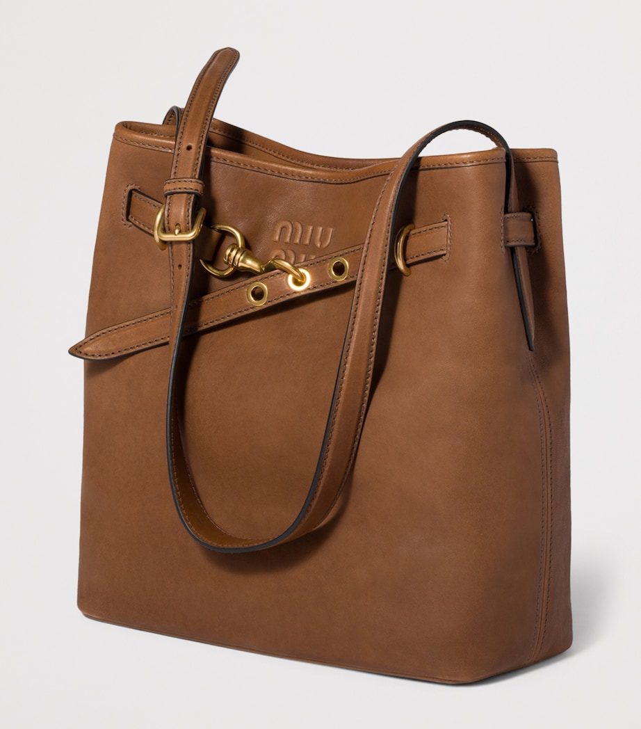 Miu Miu Womens Nappa Leather Aventure Bucket Bag Image 3