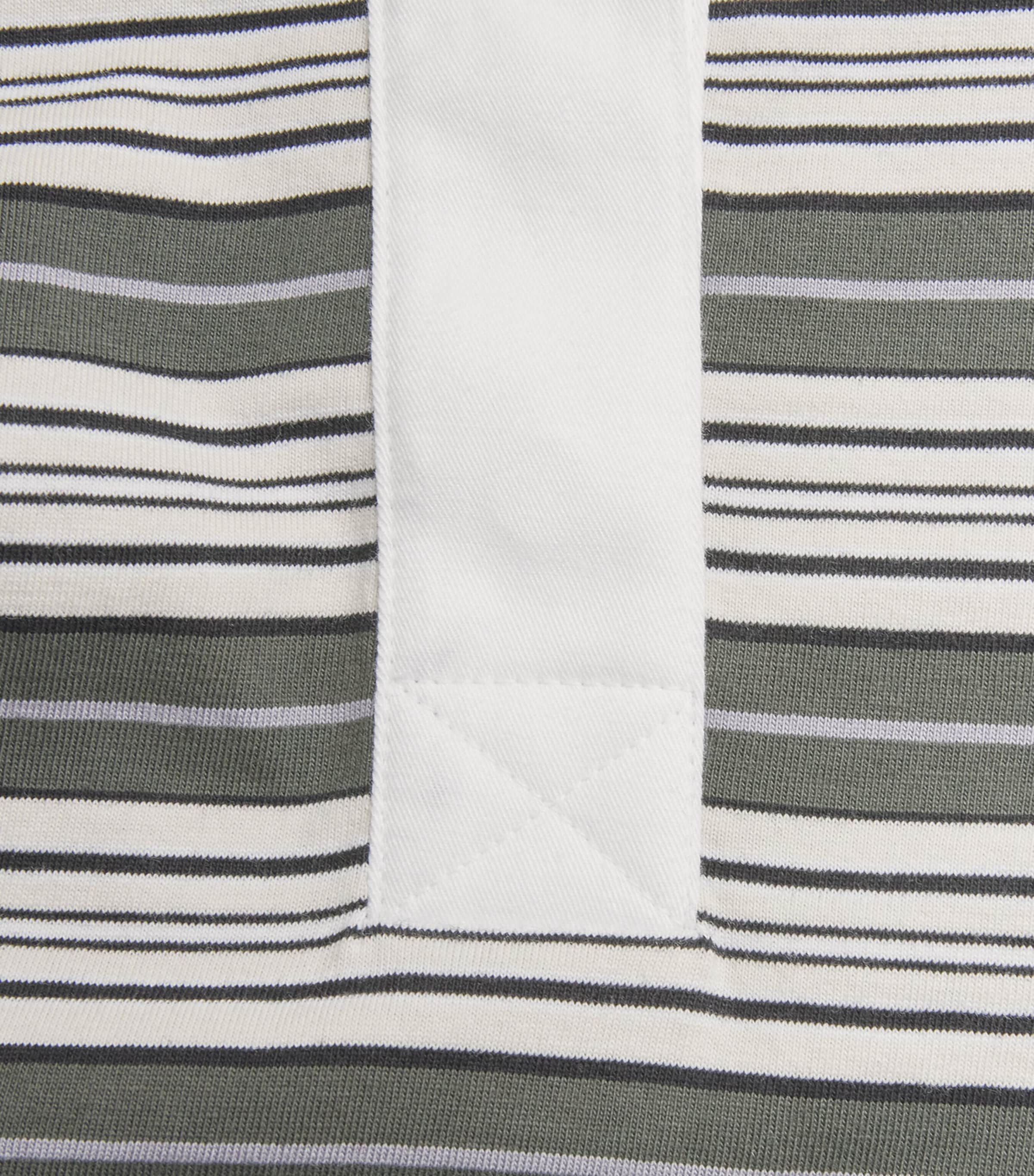 Rag & Bone Womens Cotton Stripe Kelly Rugby Polo Shirt Greenmult Image 6