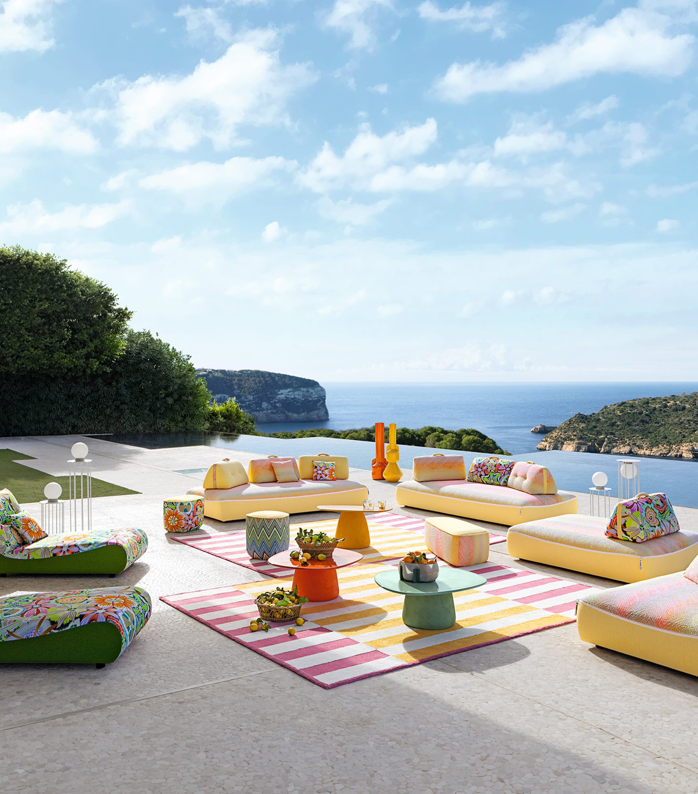 Roche Bobois x Missoni Formentera Chaise Longue Tissu Island Image 6