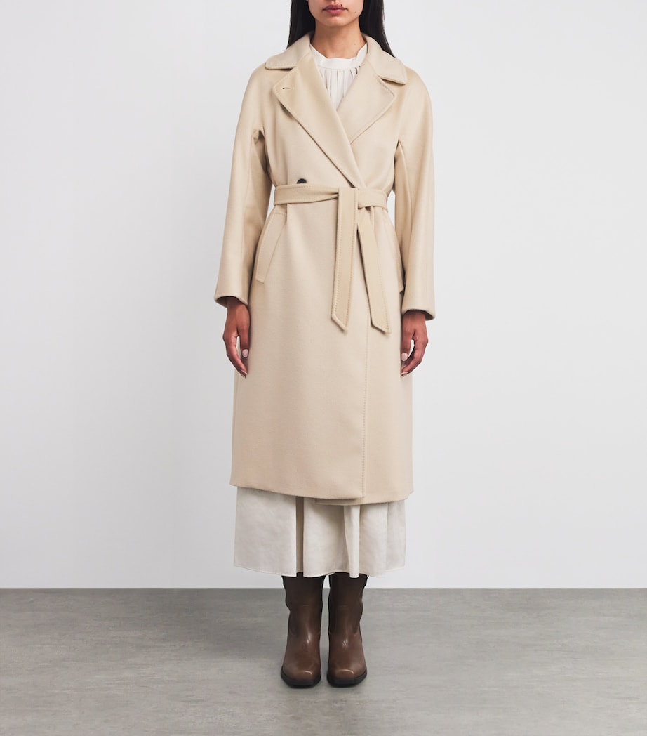 Virgin Wool Belted Coat IVORY Image 3