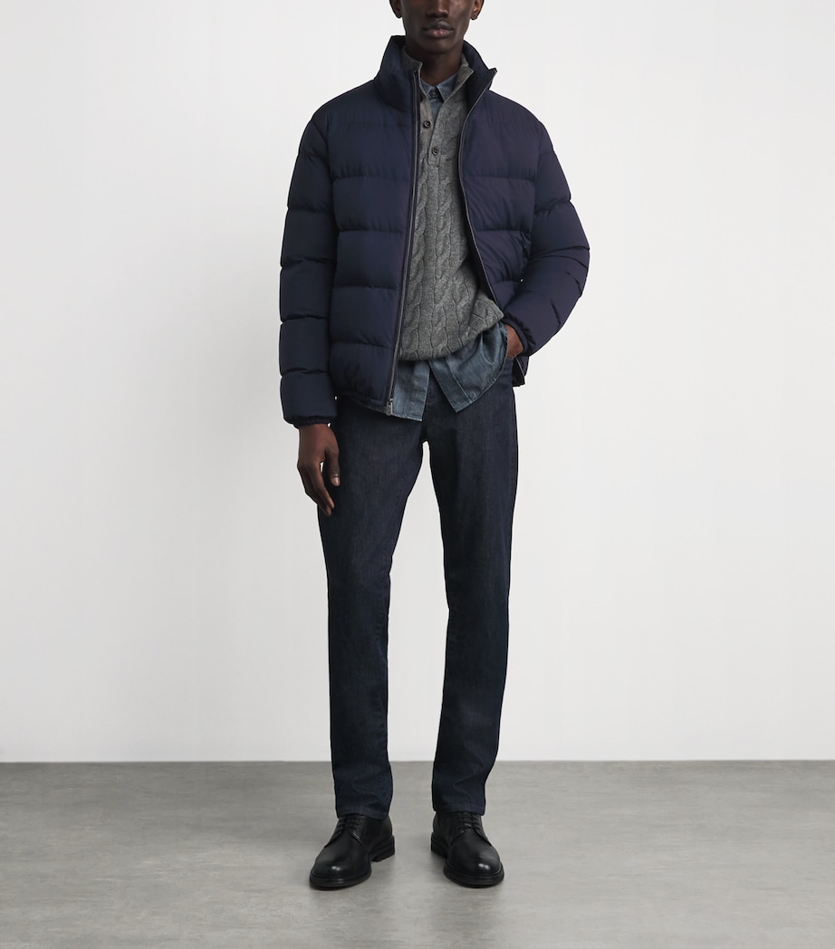 Quilted Harmon Down Jacket NAVY Image 2