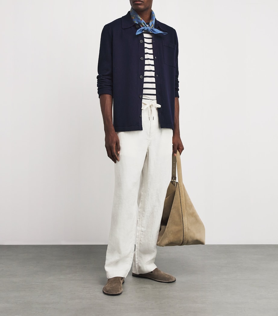 Linen Drawstring Trousers NATURAL Image 2
