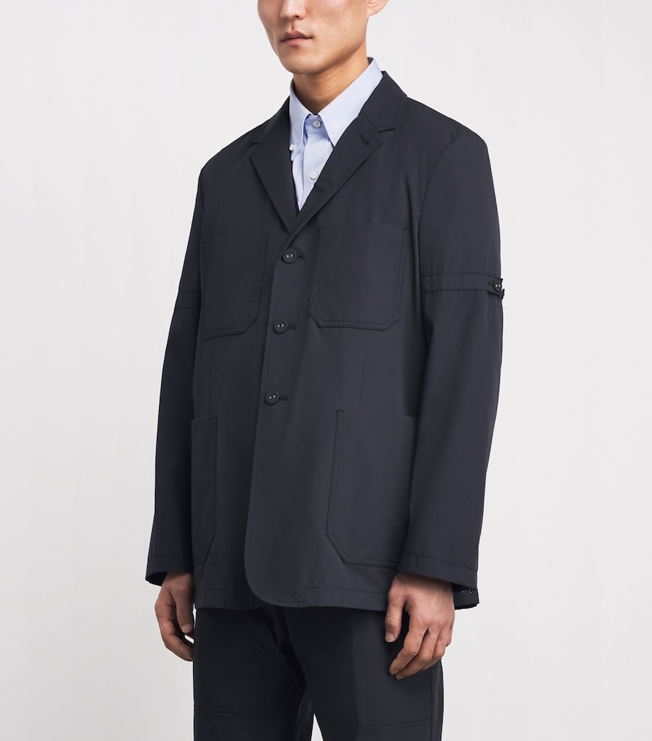 Thom Browne Mens Cotton Unconstructed Sport Coat Navy Image 4