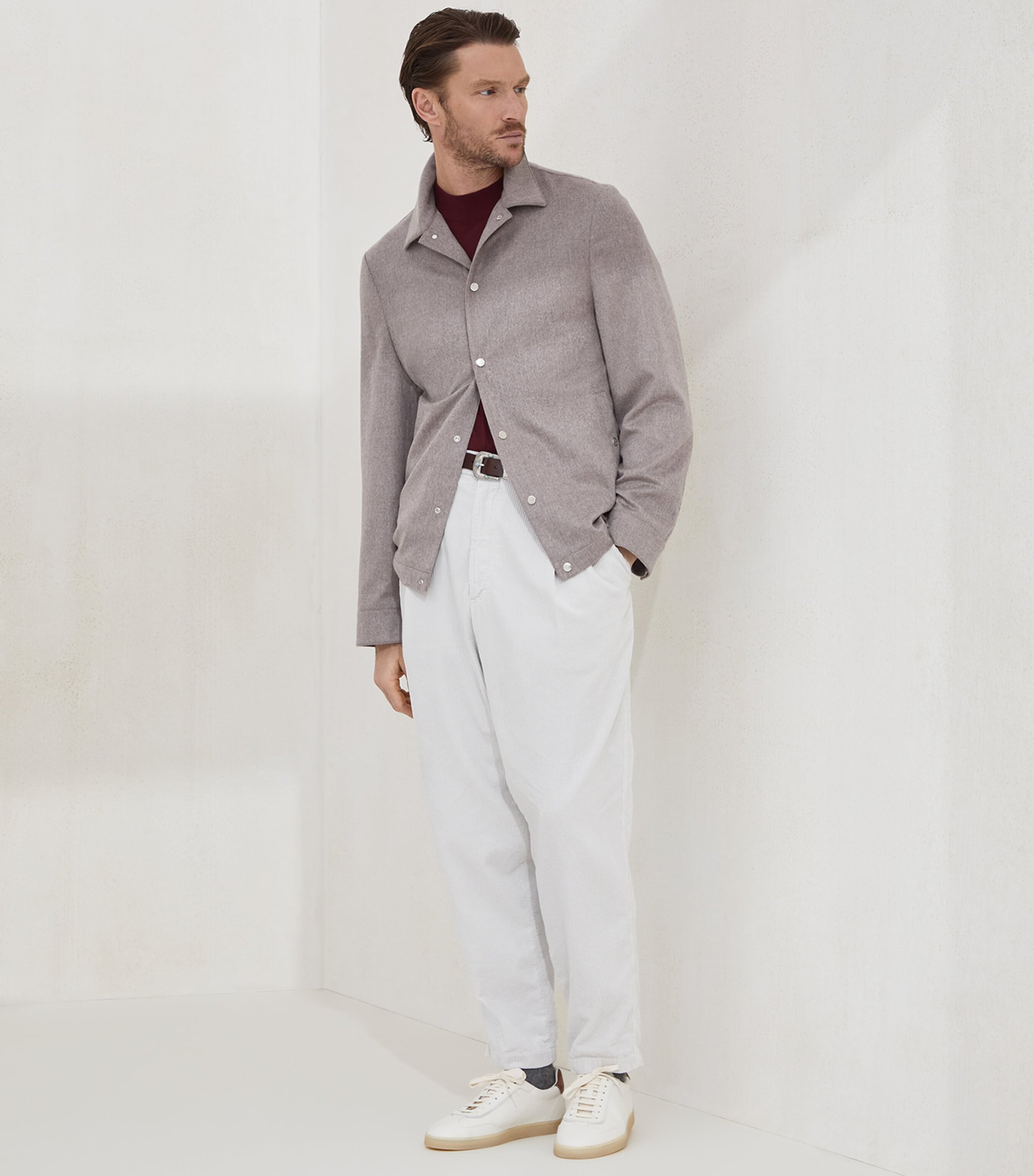 Silk-Cotton High-Neck Sweater C3985 Image 4