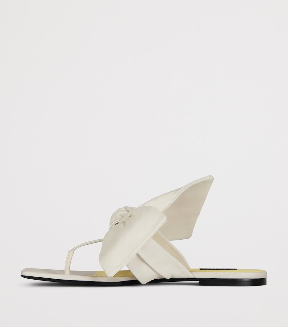 Givenchy Leather Boudoir Bow Sandals Ivory Image 3
