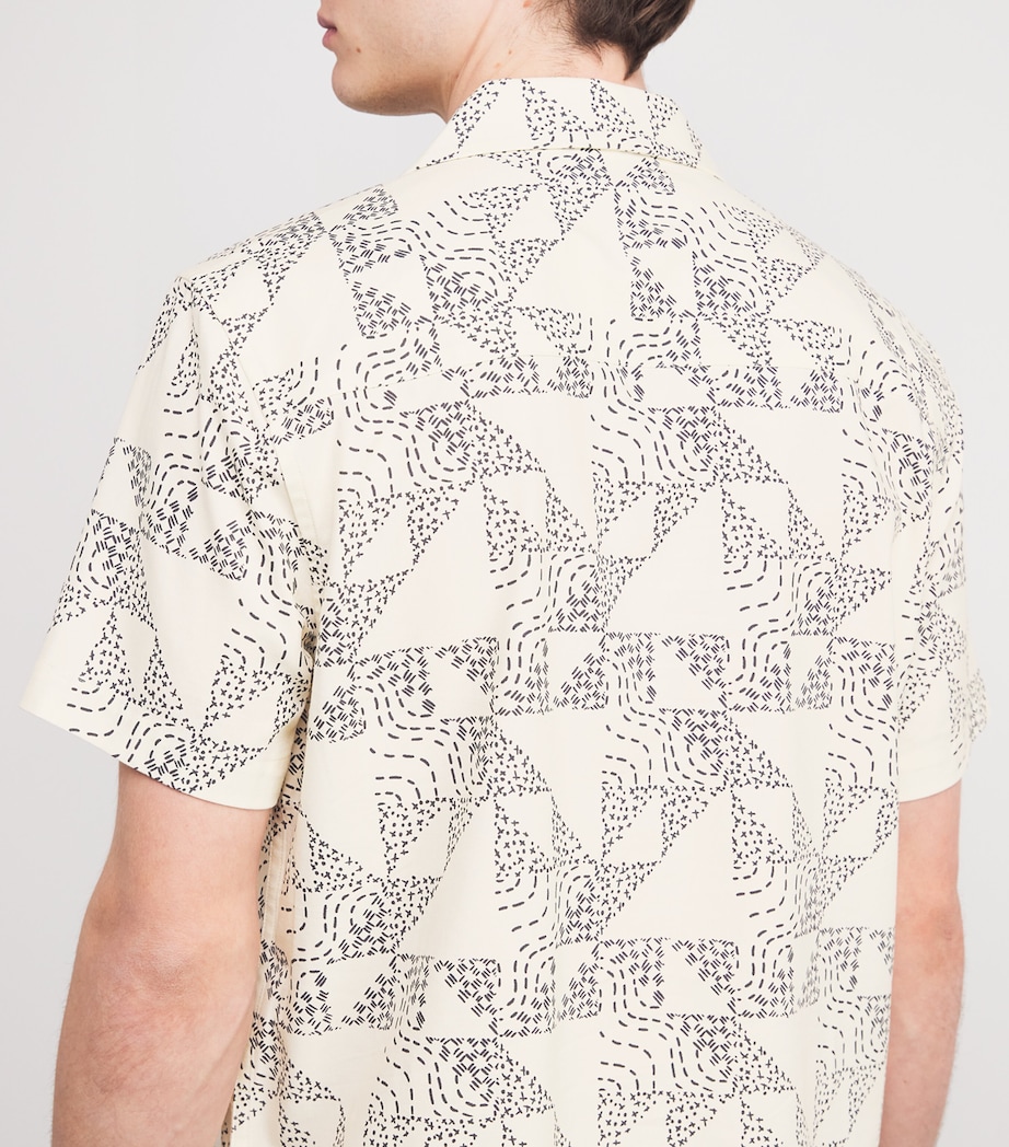 PAIGE Mens Printed Medina Shirt Alabaster/ocean Fl Image 6
