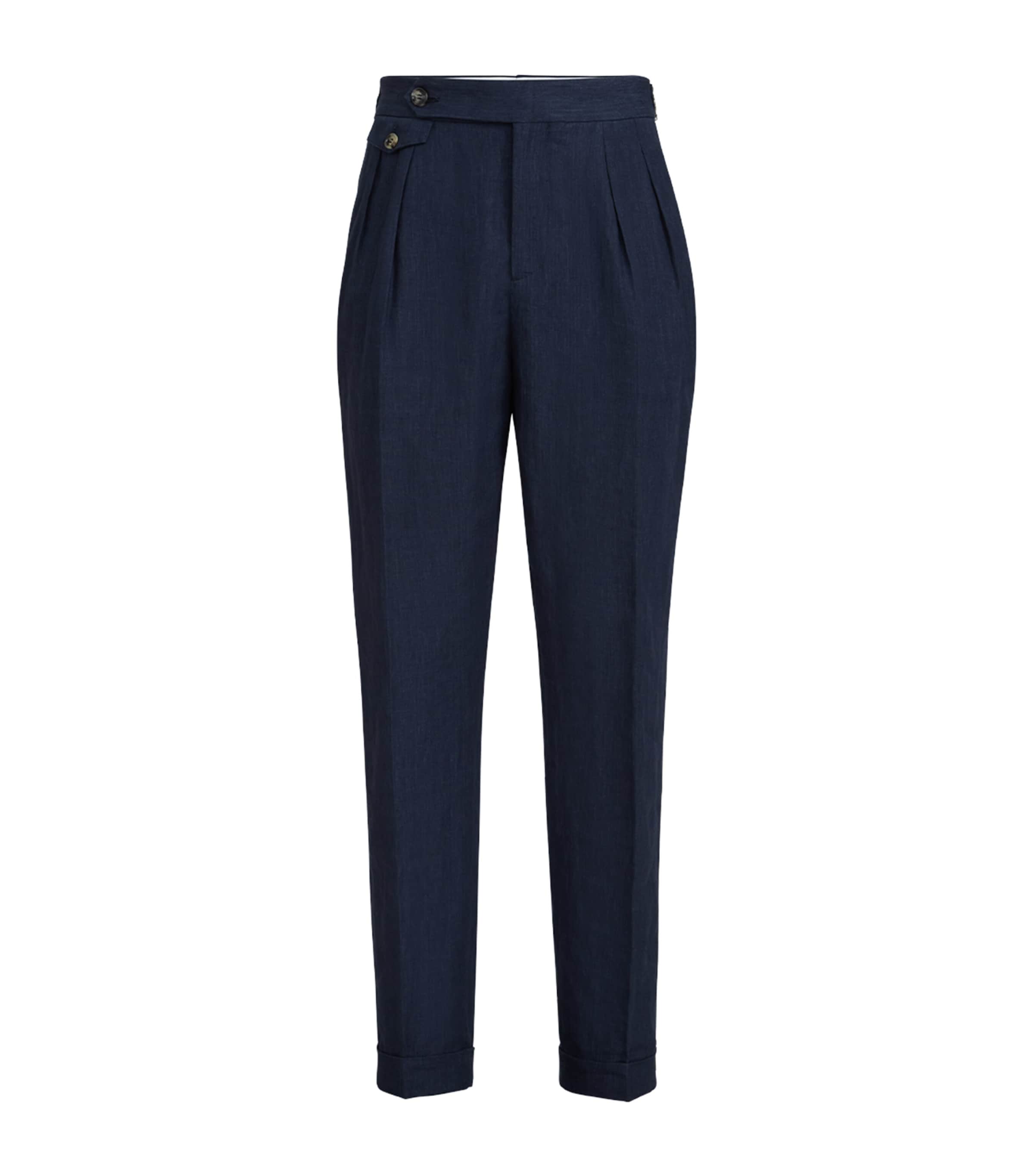 Brunello Cucinelli Mens Linen Taillored Trousers Image 1