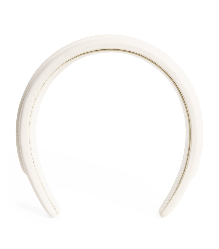Leather Headband WHITE Image 1