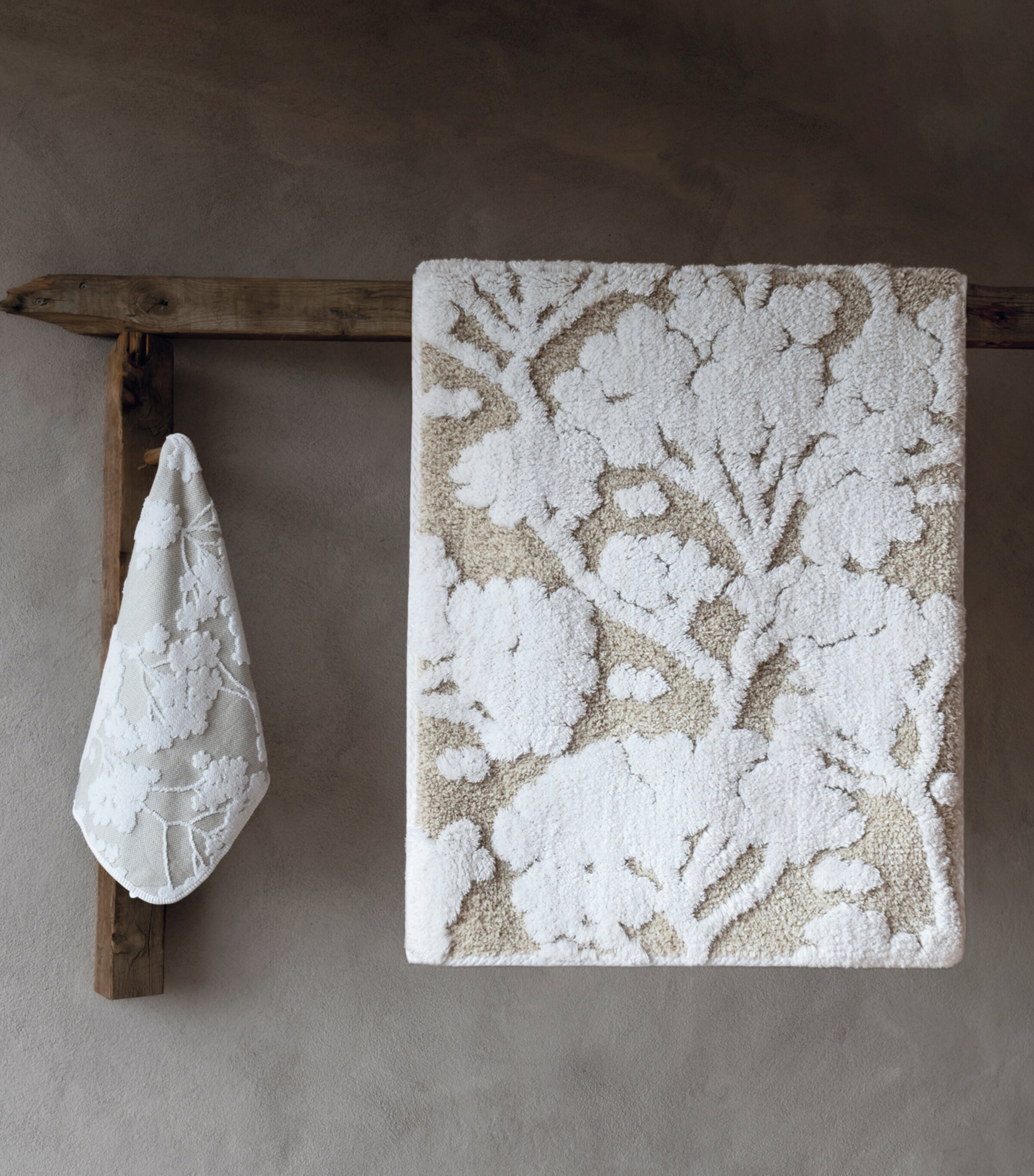 Eden Bath Mat (60cm x 100cm) WHITE Image 2