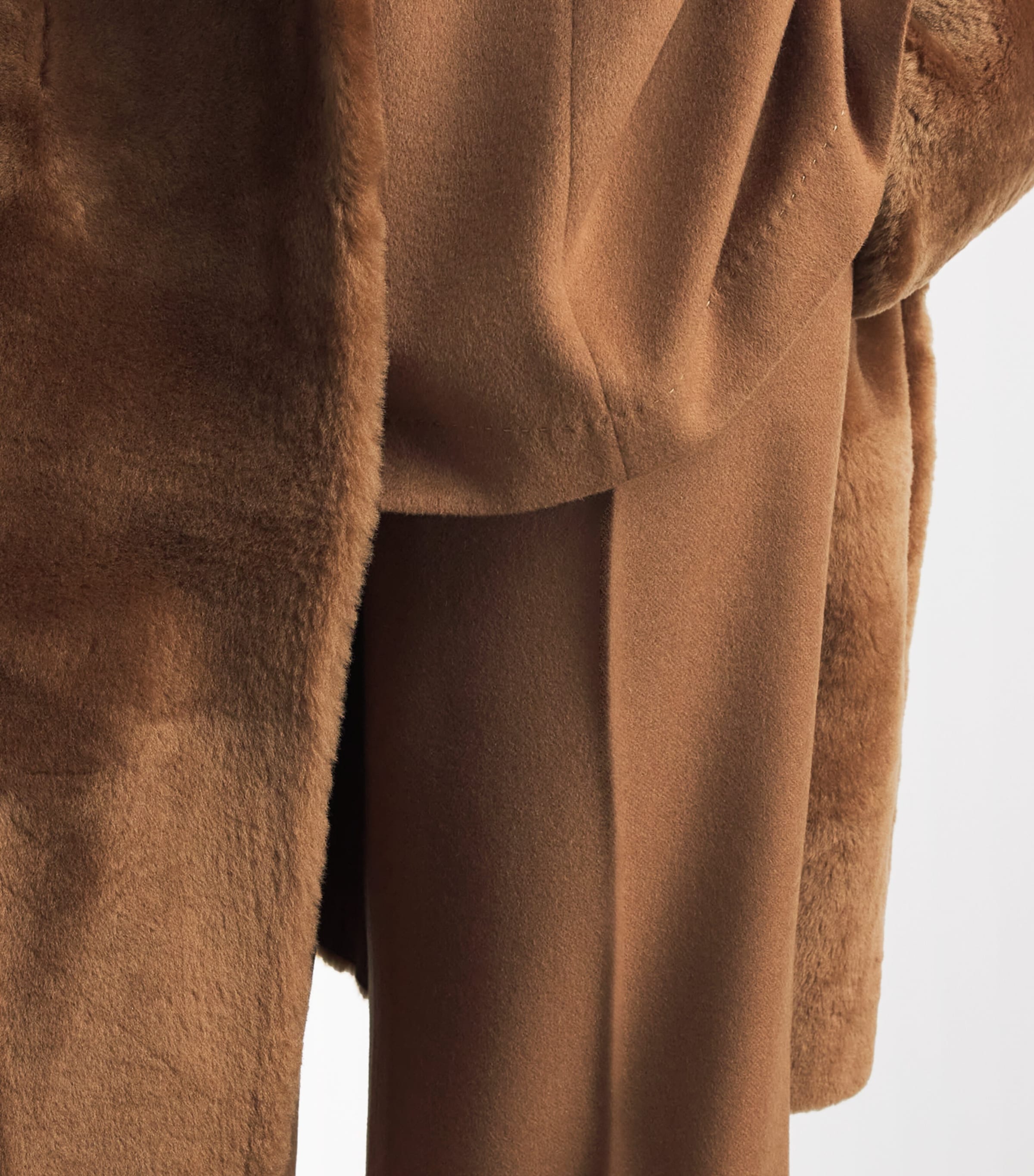 Lafayette 148 Womens Camel Hair Lafayette Straight Trousers Vicuna Image 3