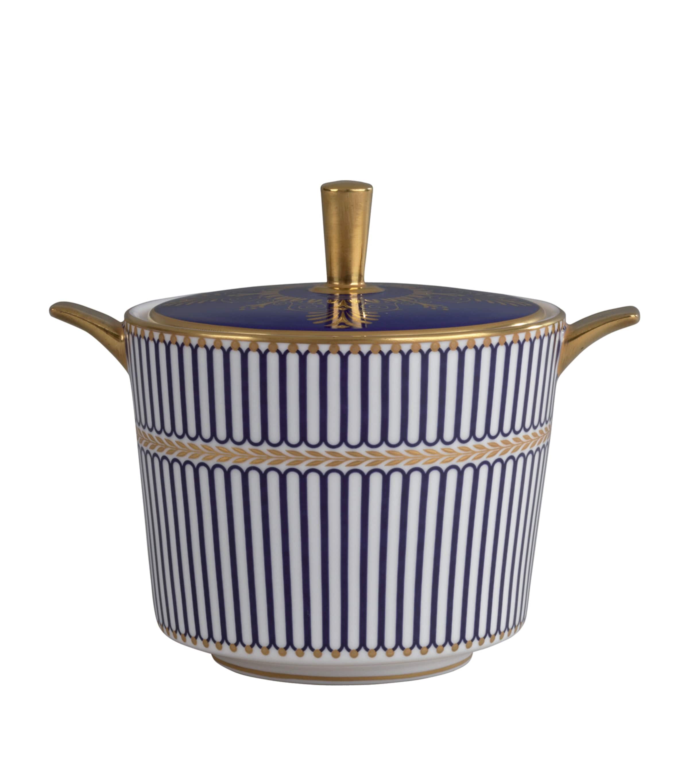 Wedgwood Anthemion Blue Sugar Bowl (200ml) | Dining | Tableware | Tea Sets | Serveware | Serving Bowls | Designers | Wedgwood