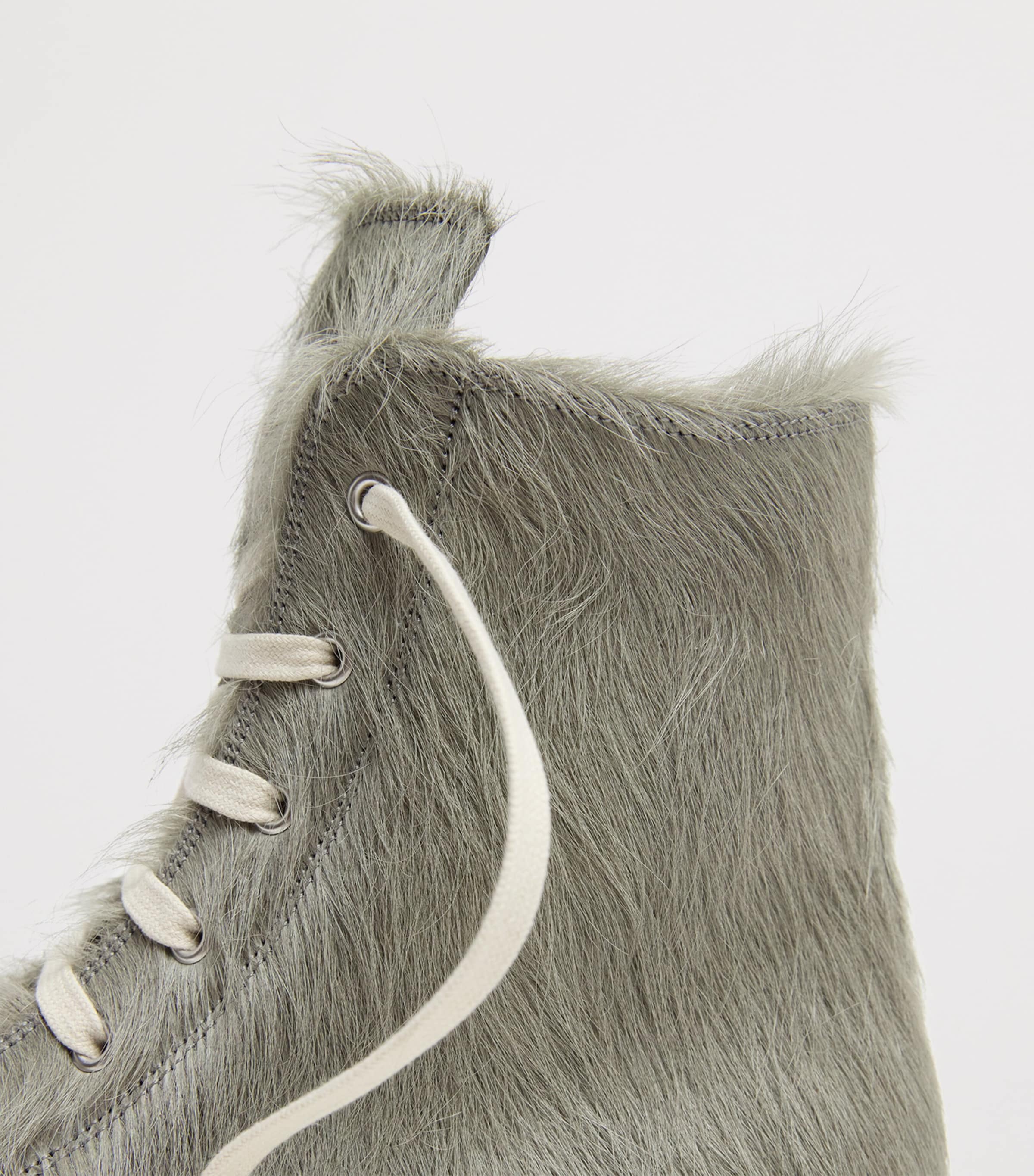 Rick Owens Ramones High-Top Sneakers Drkpearl/milk Image 7