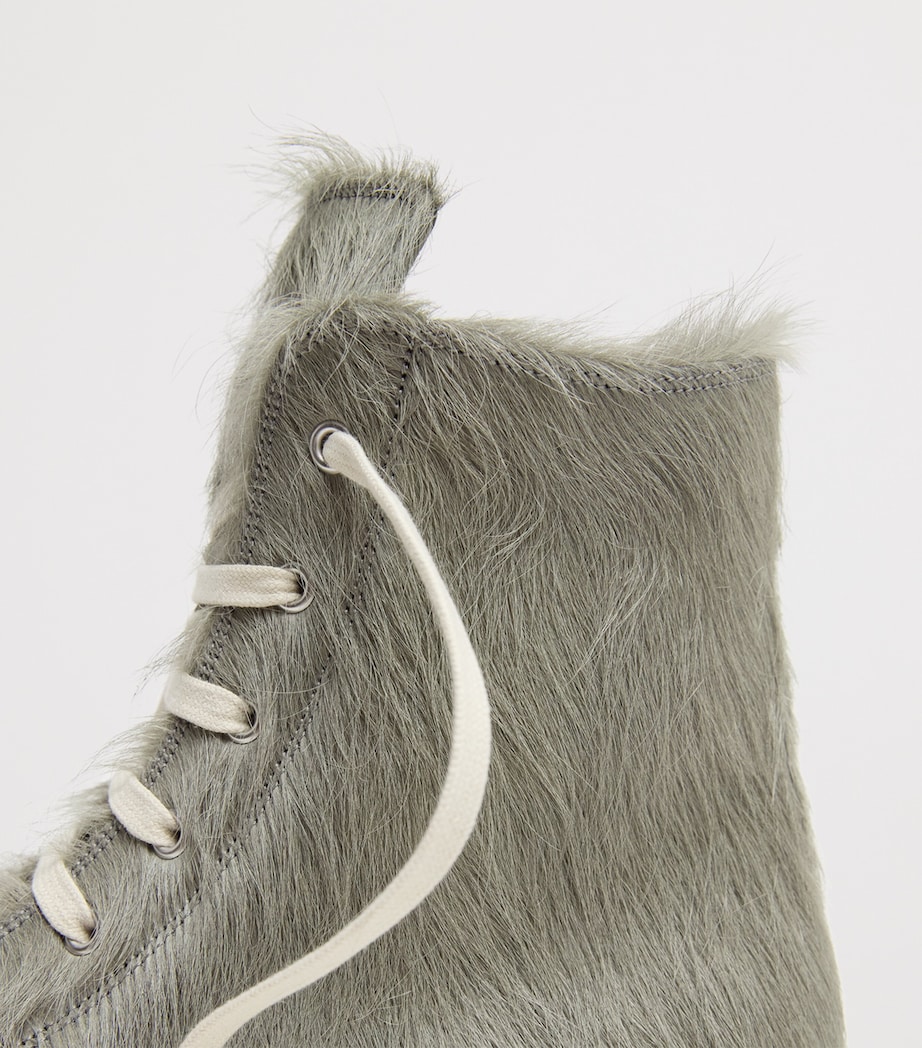 Rick Owens Ramones High-Top Sneakers Drkpearl/milk Image 7