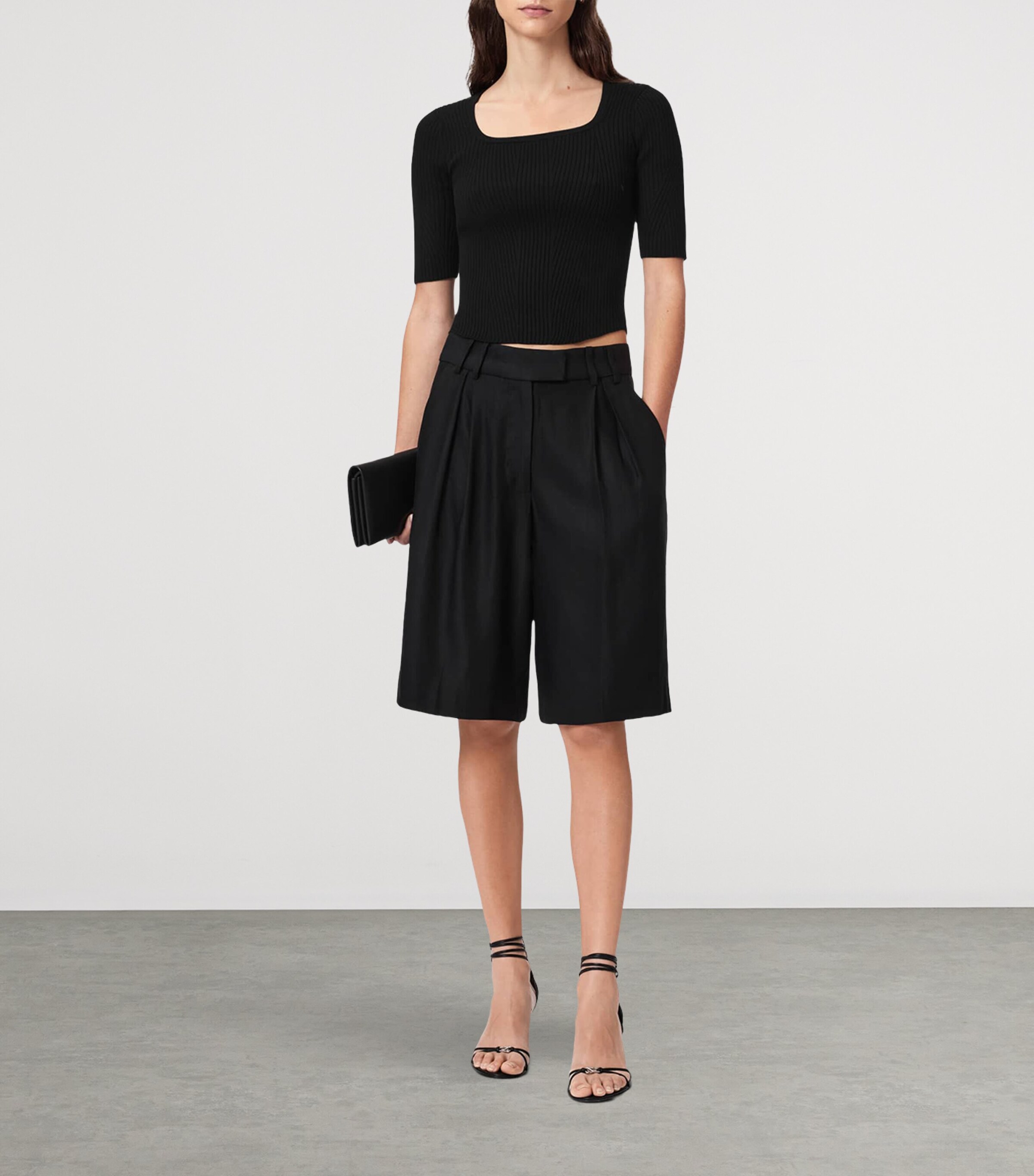 AllSaints Womens Cruz Hally Top Black Image 5