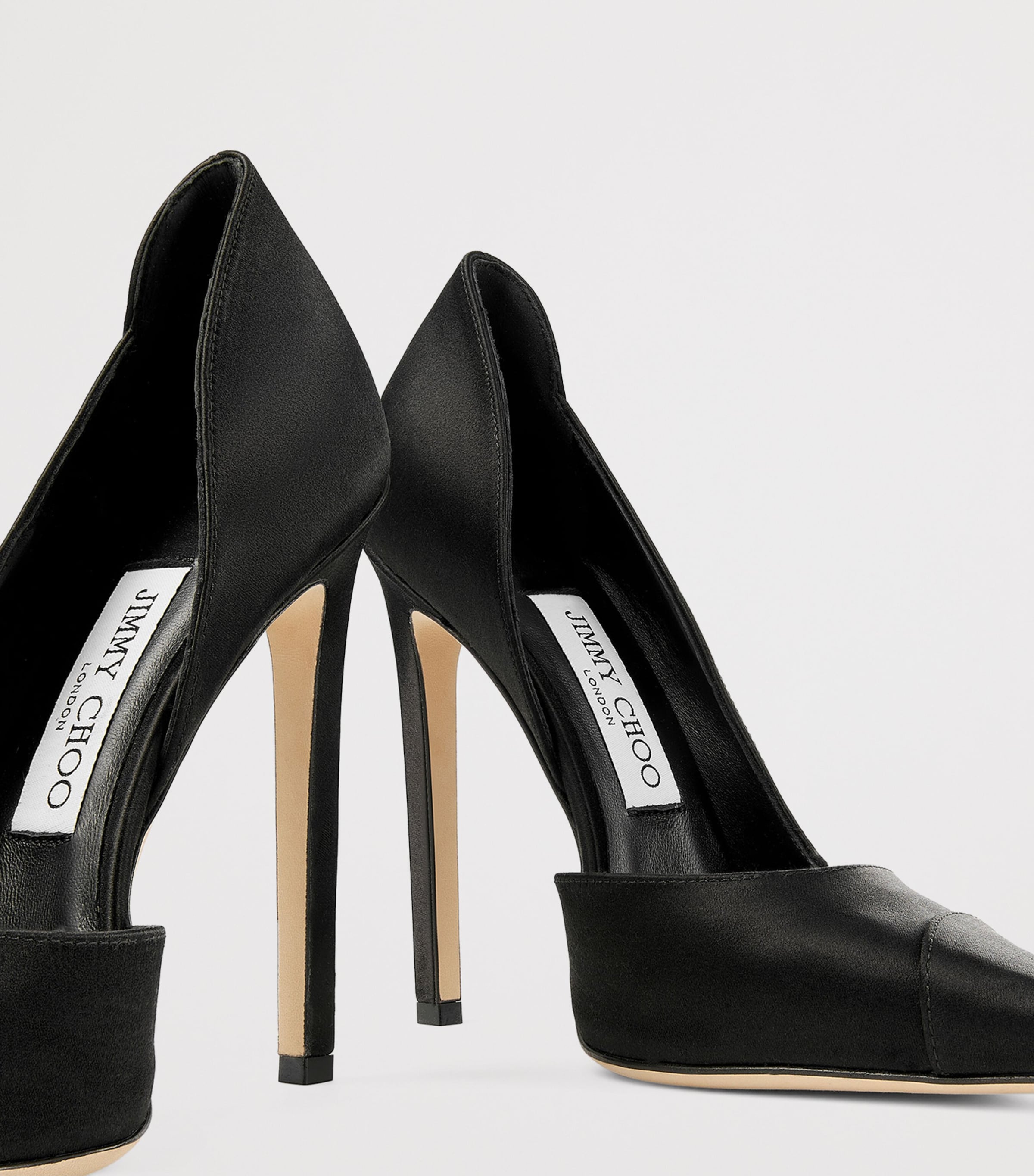 Brigitte 120 Satin Pumps BLACK Image 5