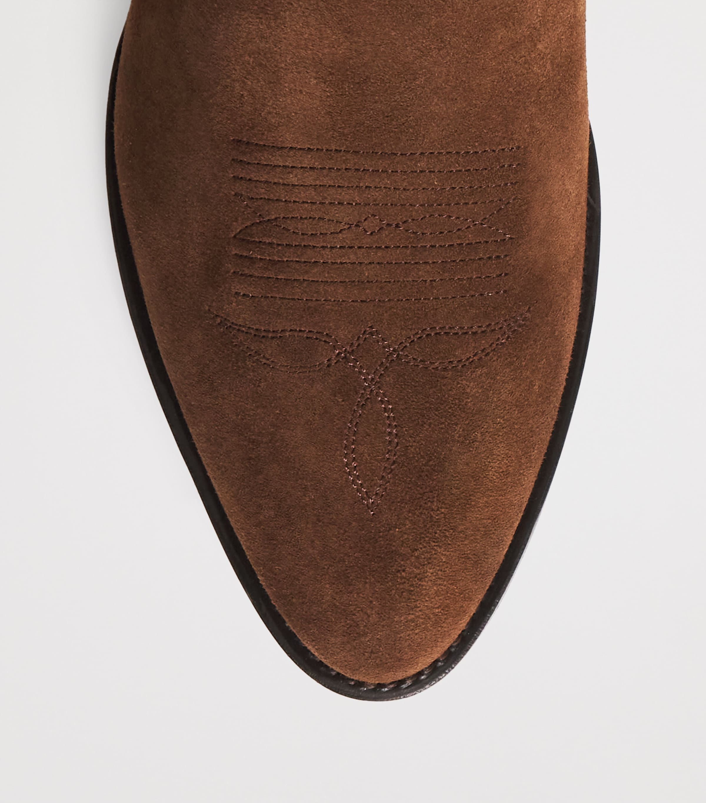 Suede Western Chelsea Boots BROWN Image 5