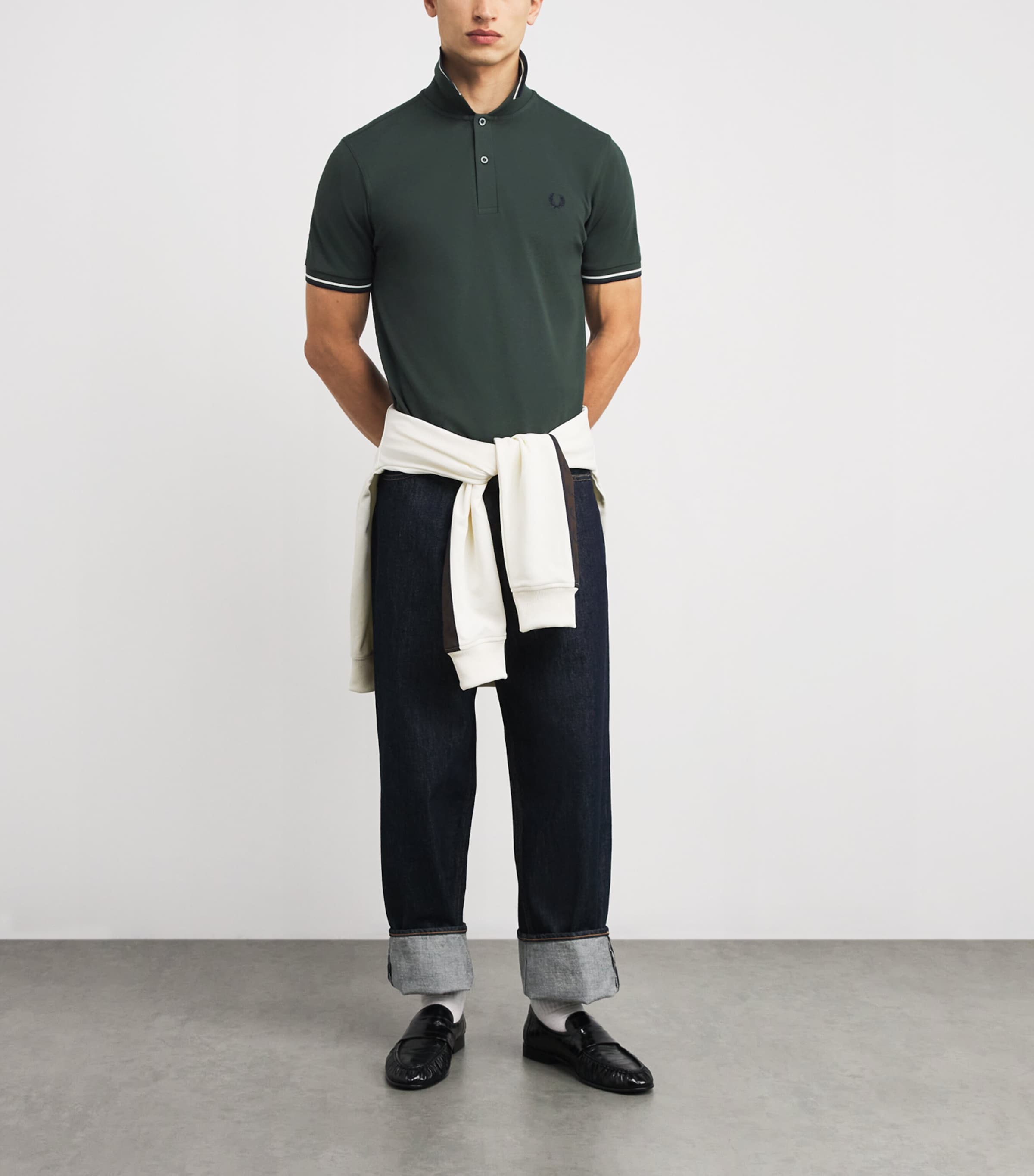 Twin Tipped Polo Shirt 53A CRTGRN/SNWT/NVY Image 2