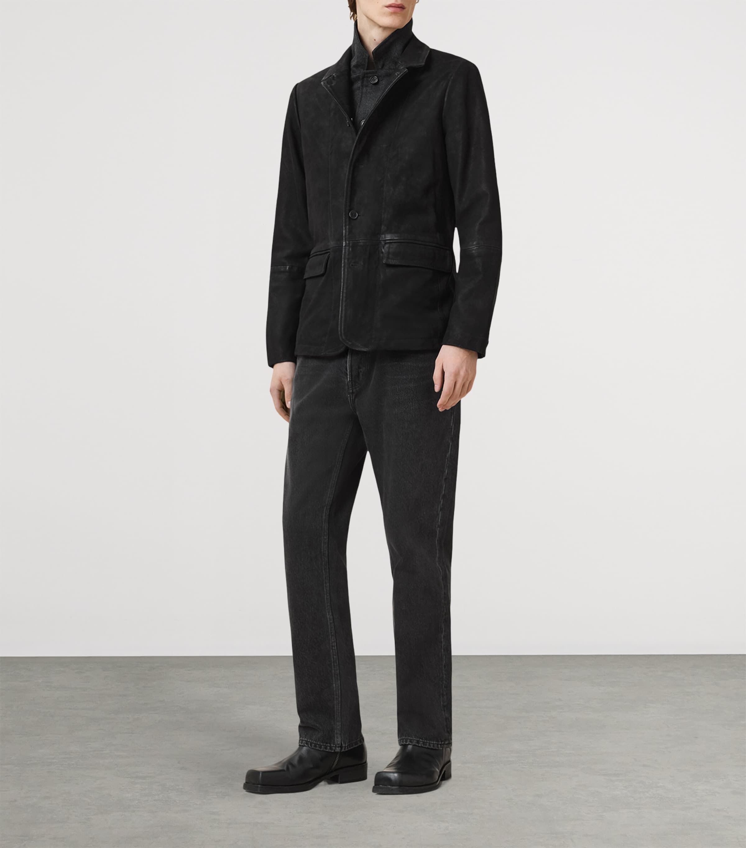 Suede Survey Blazer BLACK Image 2