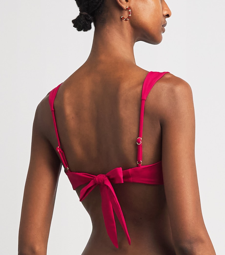 AWAY THAT DAY Womens Cannes Bikini Top Raspberry Image 3