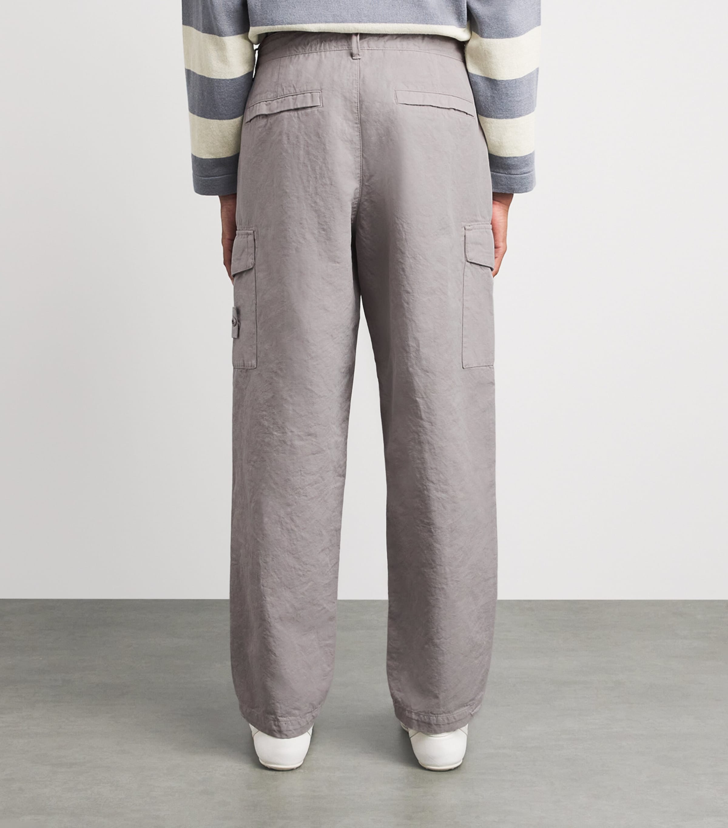 Stone Island Mens Cotton-Canvas All-Weather Ghost Trousers Image 5