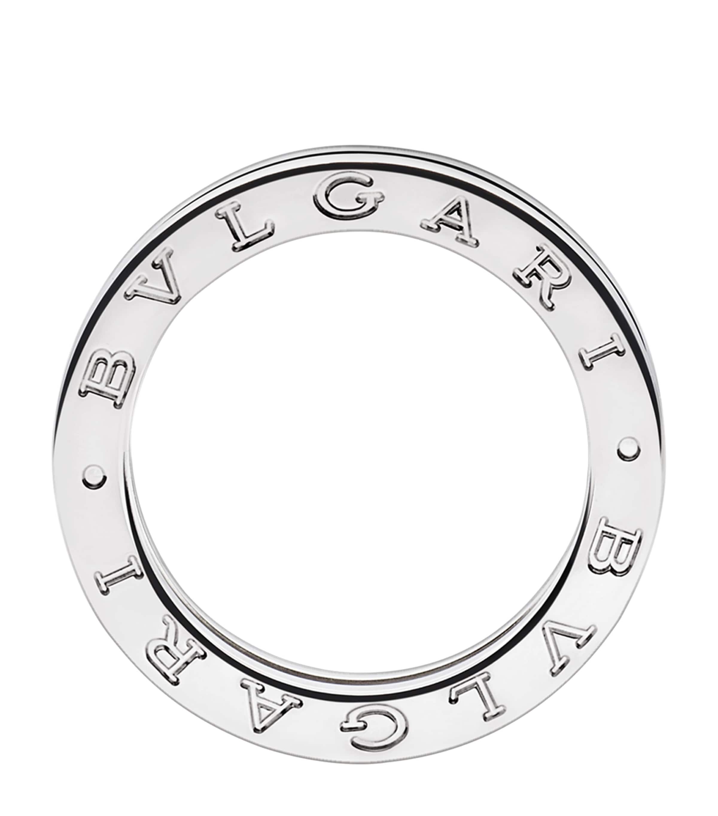 White Gold and Diamond B.zero1 One-Band Ring WHITE GOLD Image 2