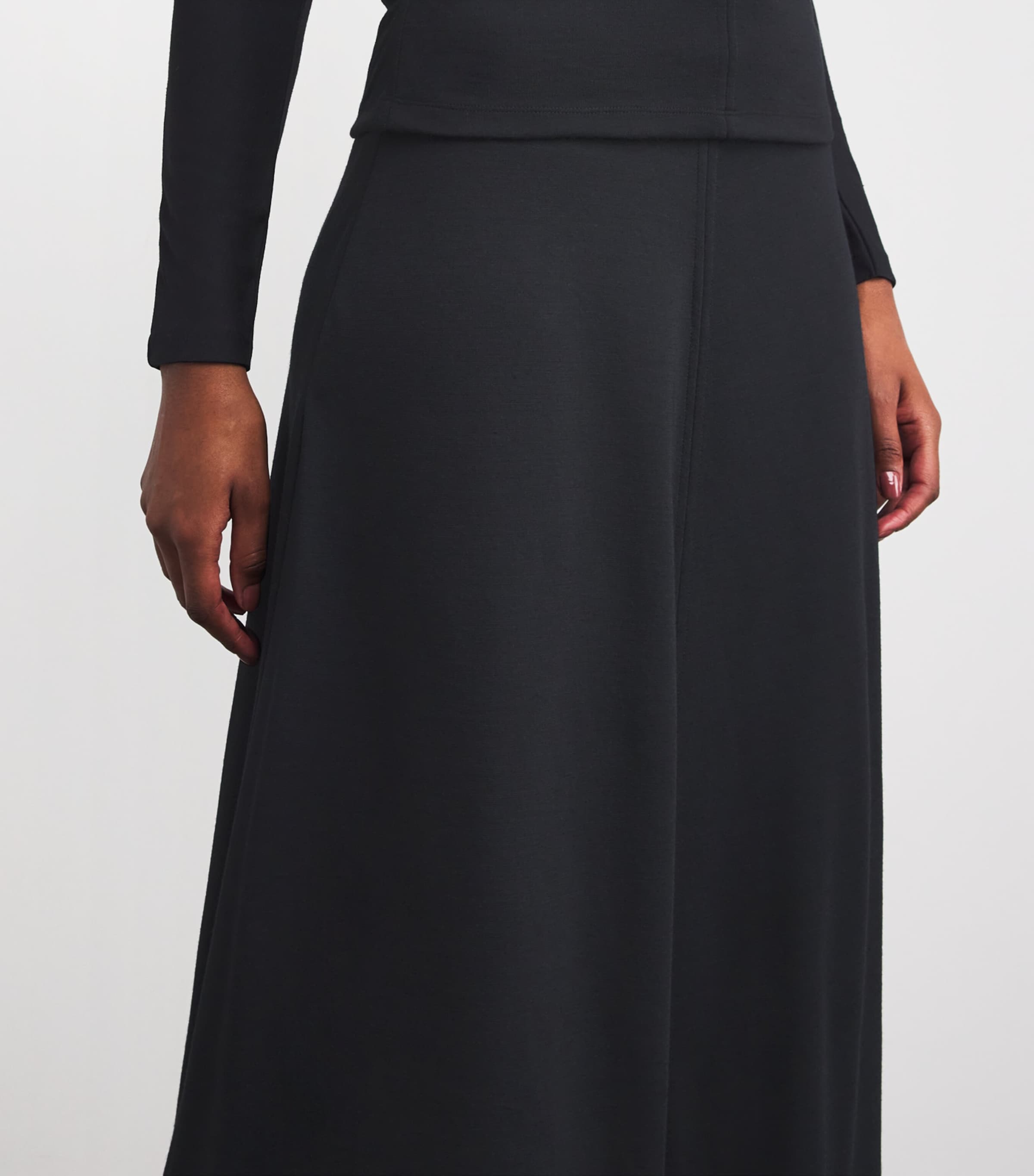 Jersey Maxi Skirt BLACK Image 6