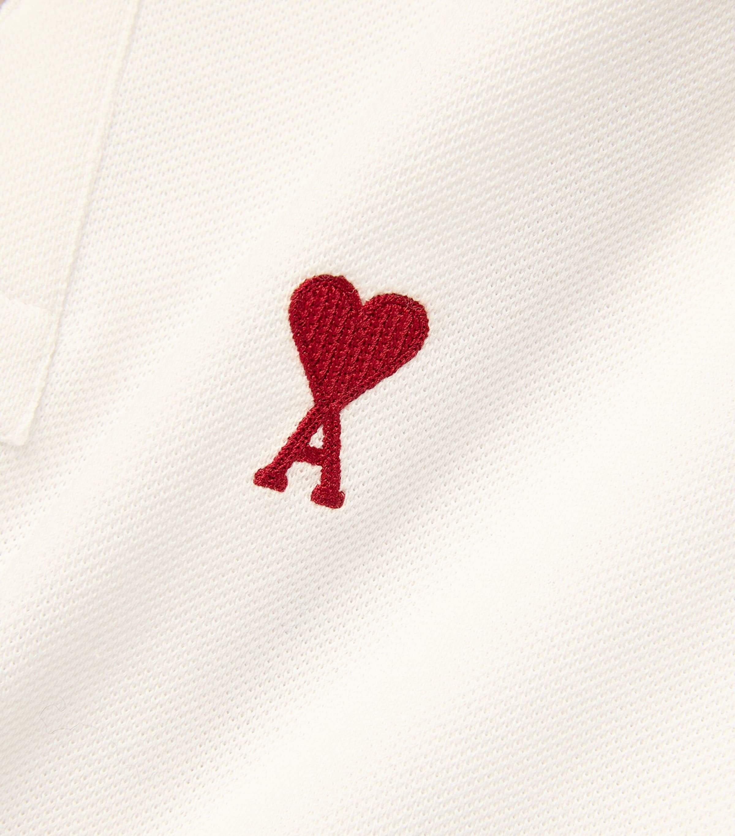 Organic Cotton Ami de Coeur Polo Shirt 100 BLANC Image 5