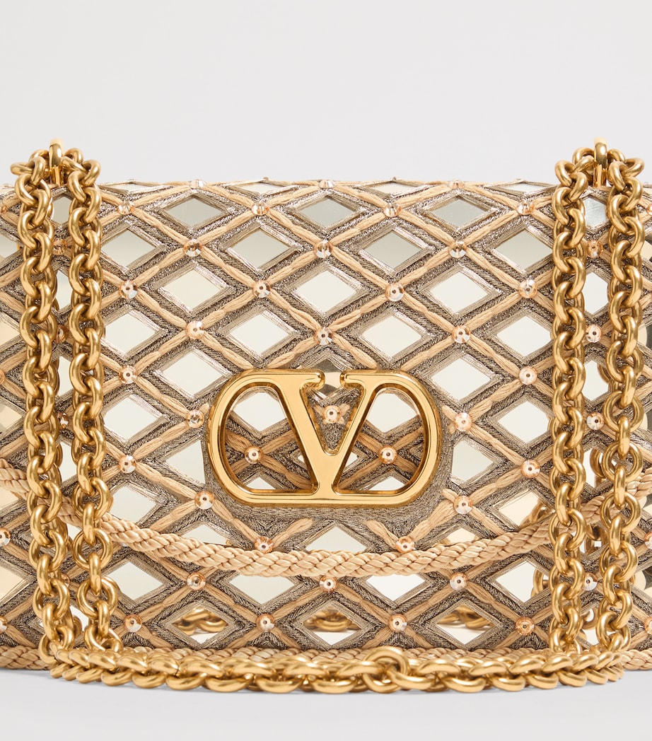 Valentino Garavani Embellished Vain Shoulder Bag Image 6