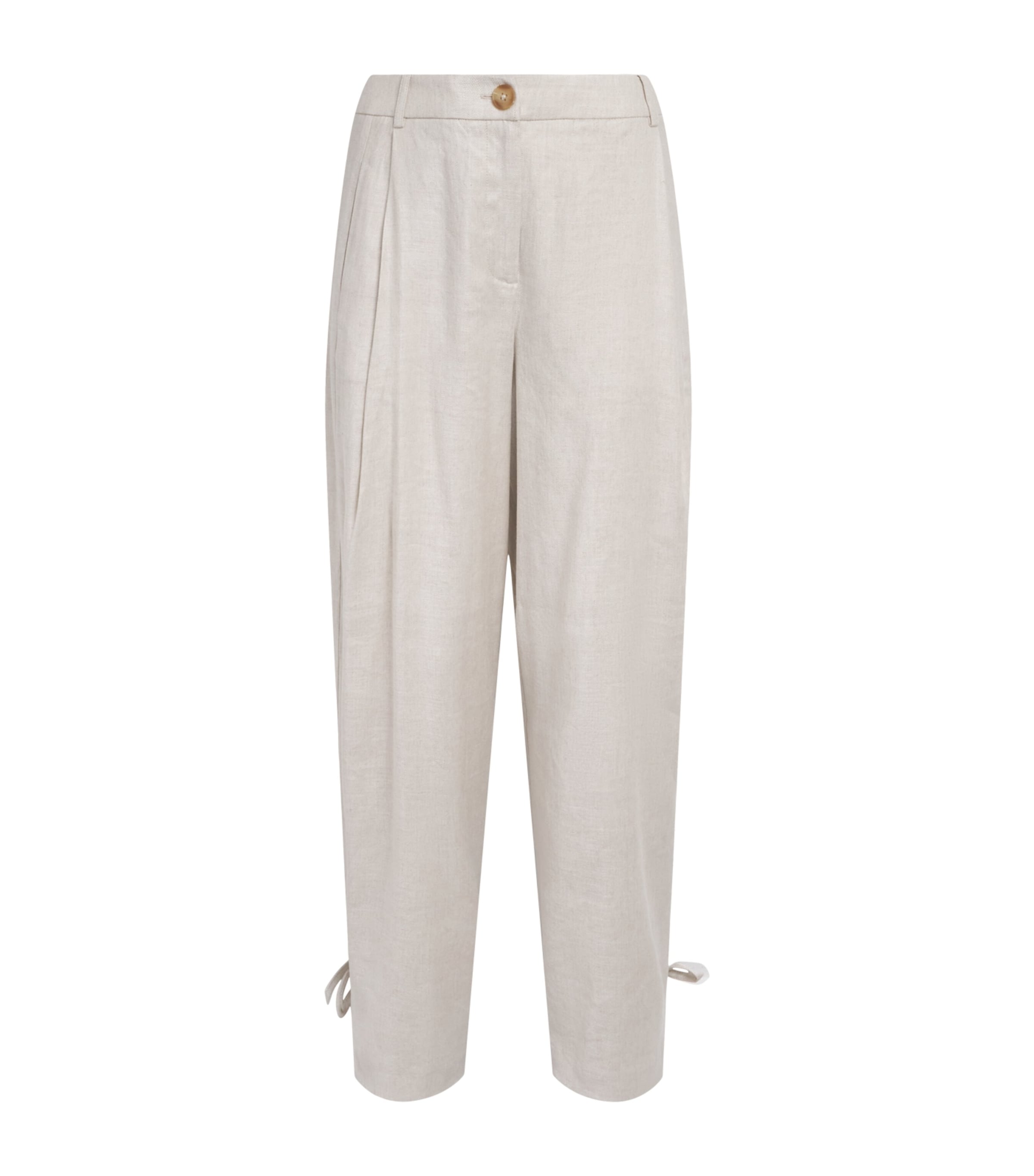 Toccin Womens Linen-Blend Elowen Trousers Desert Image 1