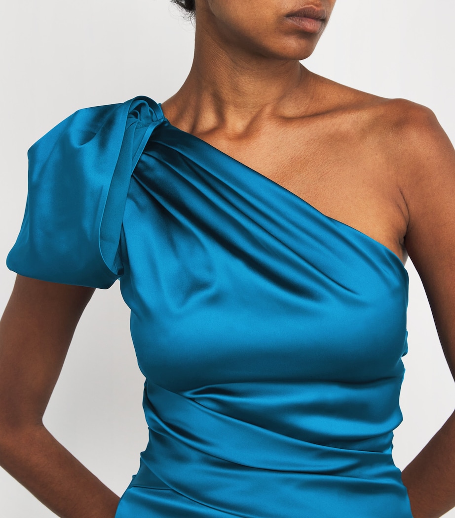 Duchesse Satin One-Shoulder Gown DRAGONFLY Image 4