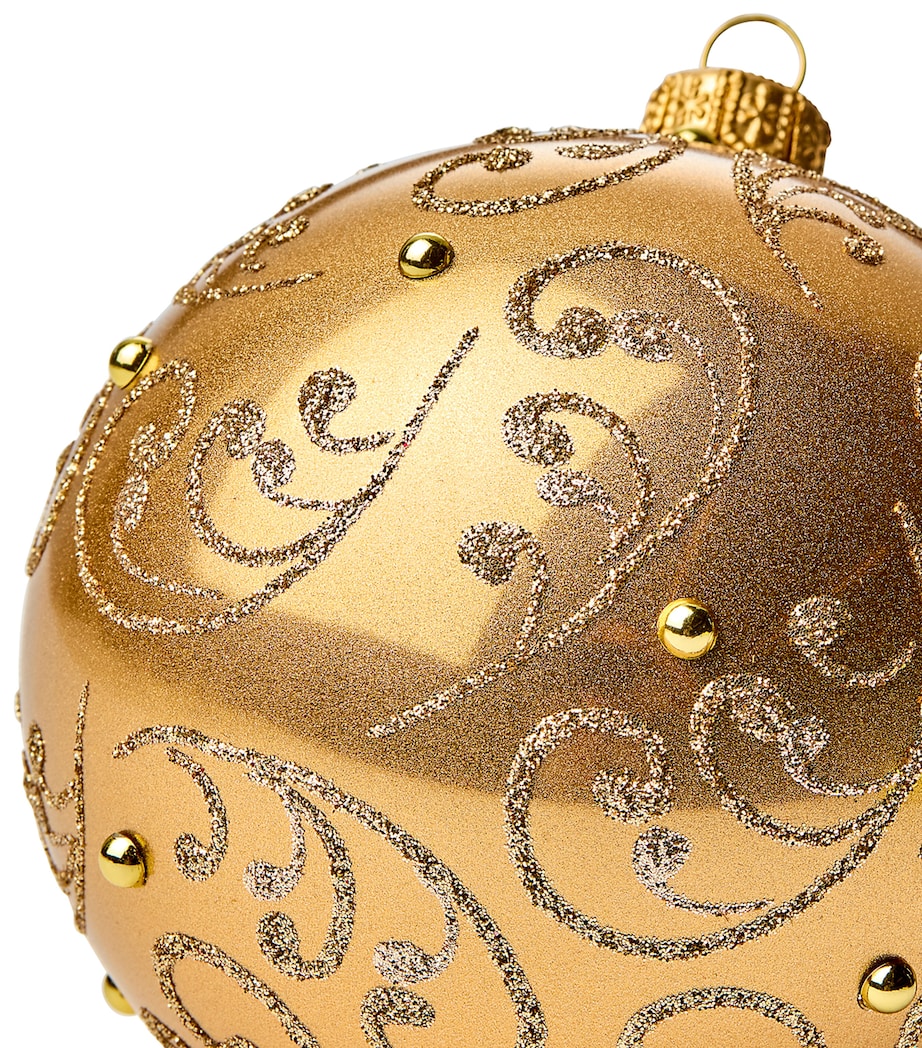Glitter-Embellished Bauble GOLD Image 2