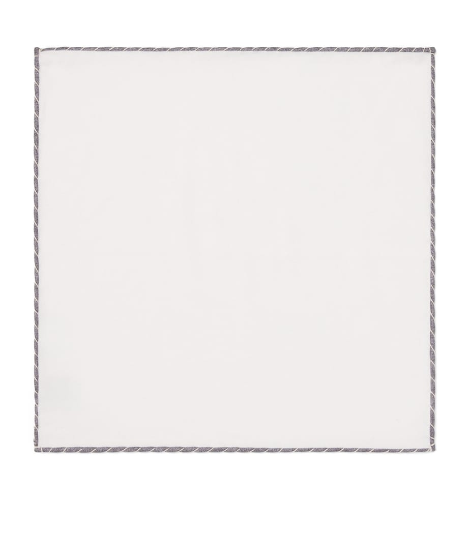 Eleventy Cotton Pocket Square Avorio, Sabbia Image 1