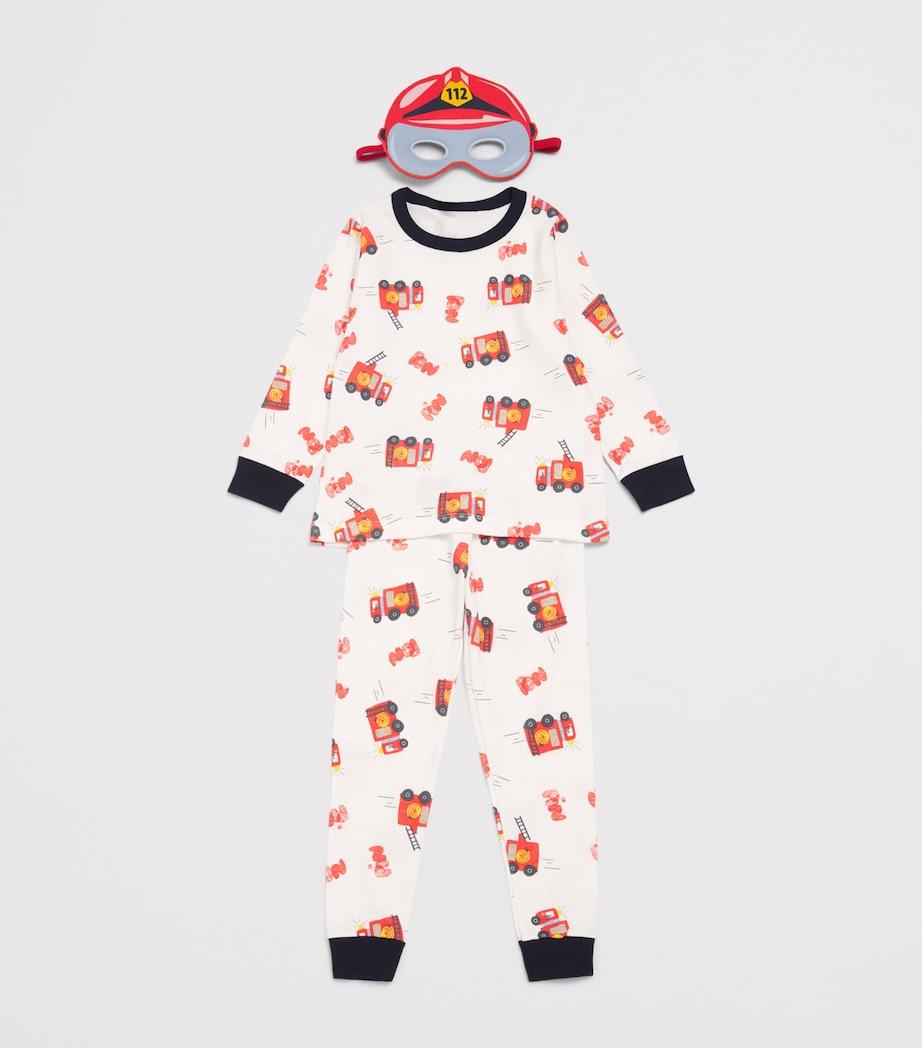 Petit Bateau Firefighter Pyjama and Mask Set (6-12 Years) Image 3