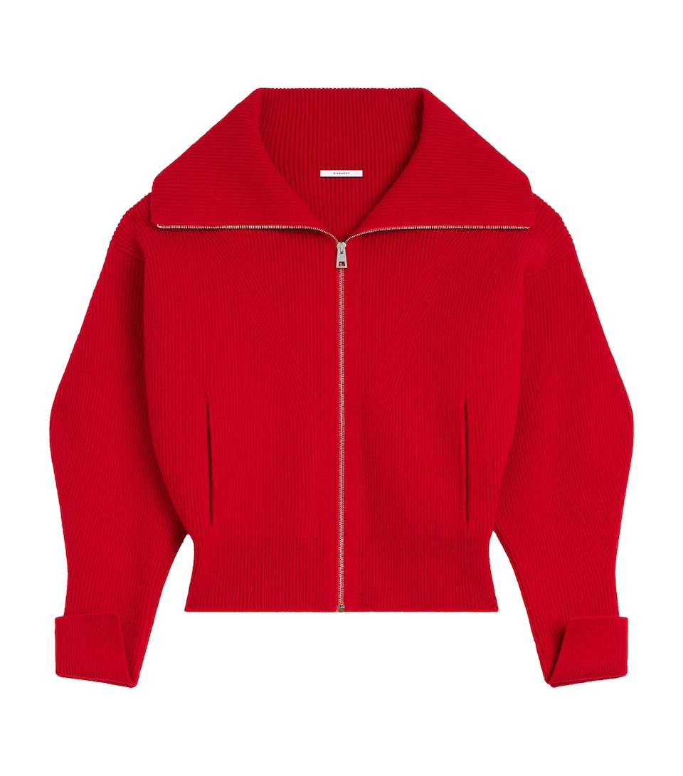 Givenchy Wool-Blend Zip-Up Cardigan