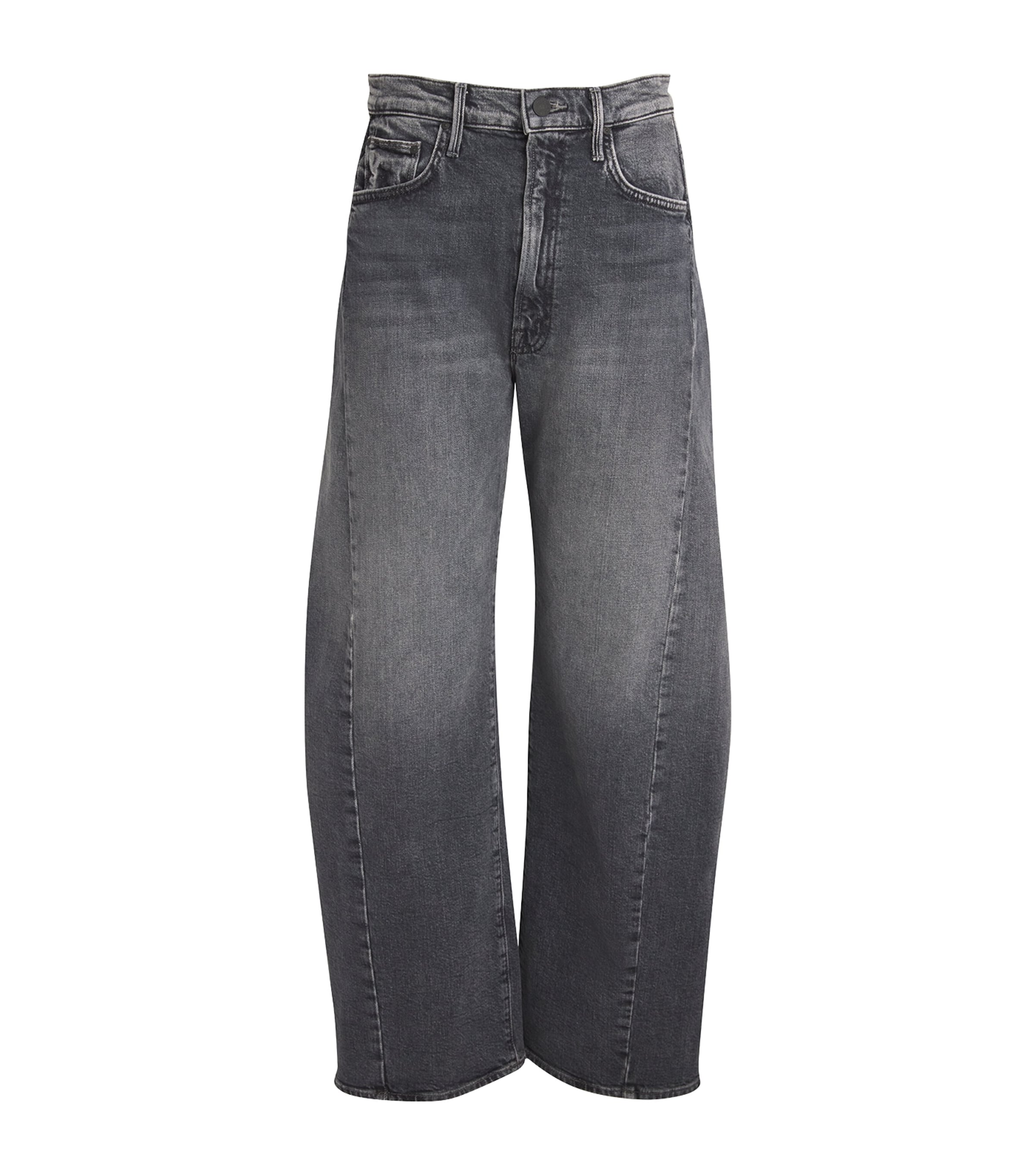 Mother The Half Pipe Flood Ankle Jeans In Grey