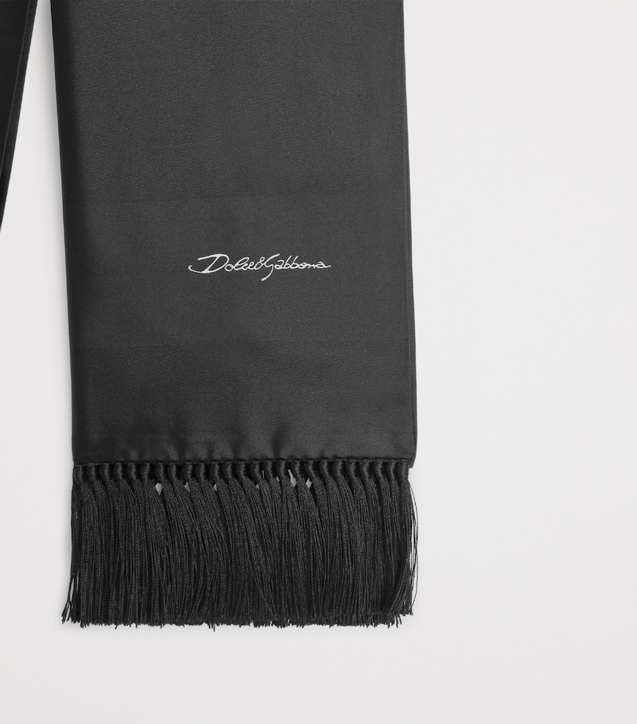 Silk Logo Scarf N0000-BLACK Image 2
