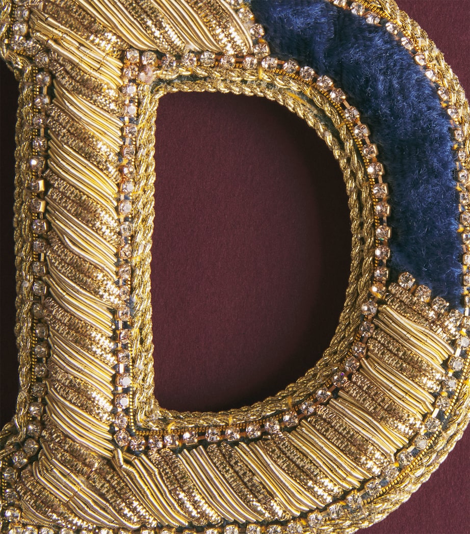 Tinker Tailor Letter D Tree Decoration Navy, Gold & Wine Image 2