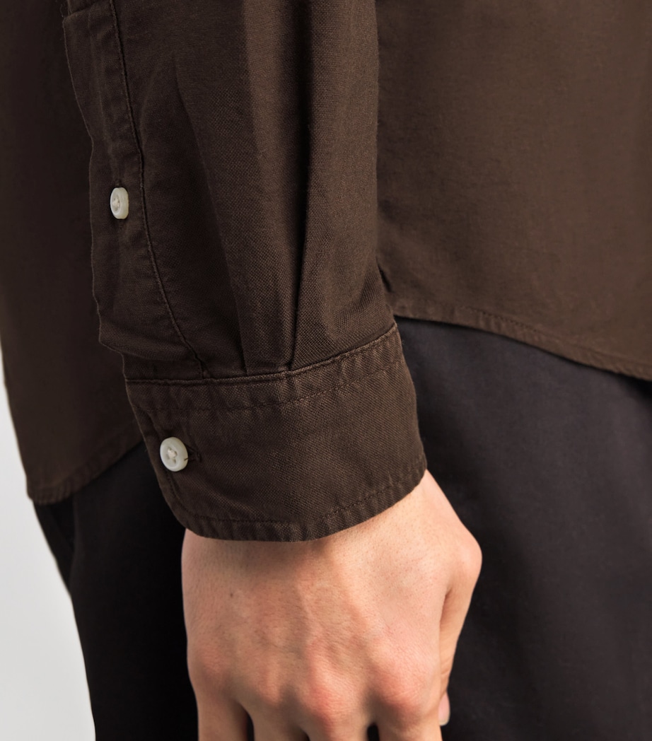 Cotton Custom Fit Oxford Shirt NUTMEG BROWN Image 6