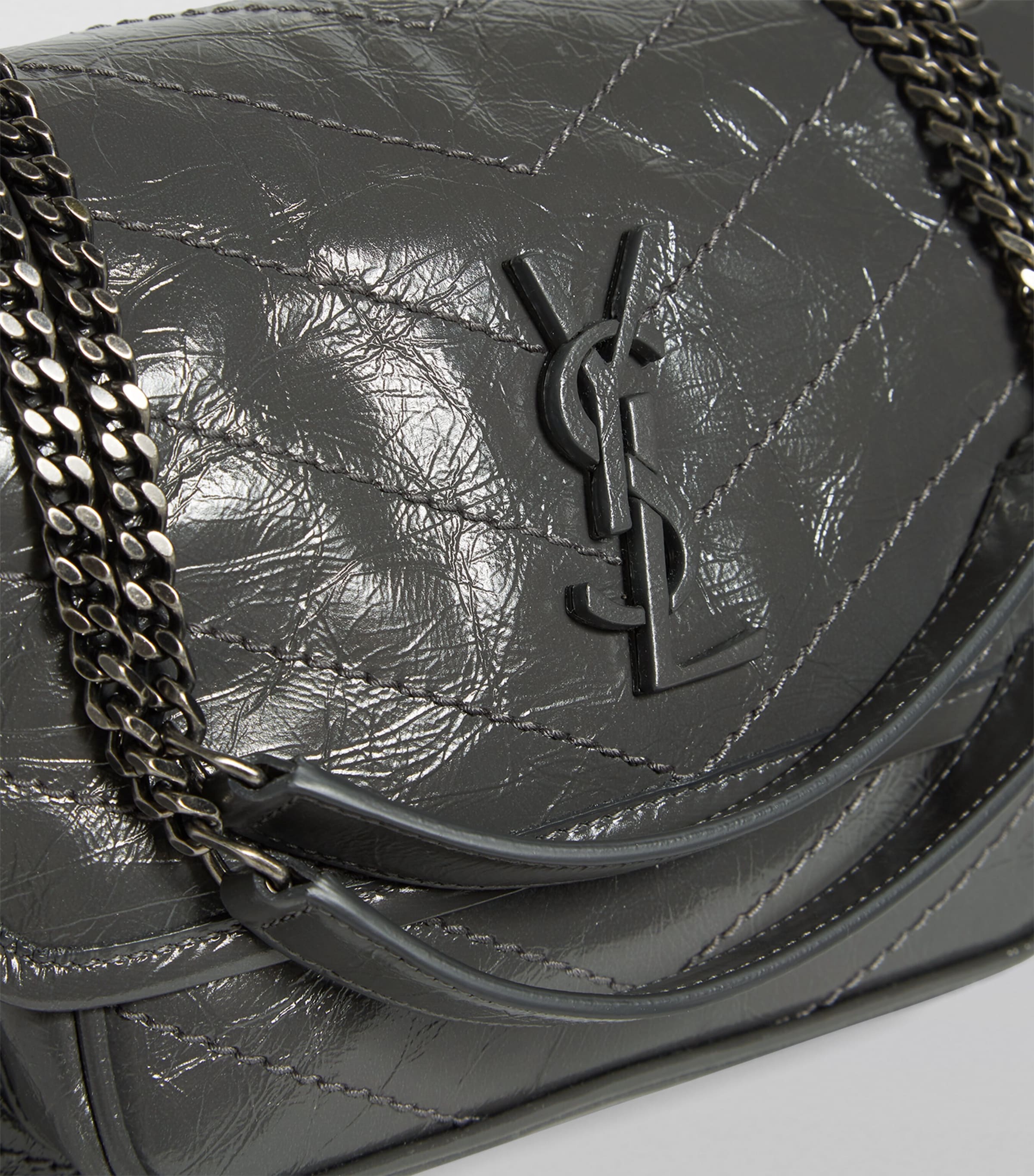 Saint Laurent Grey Baby Niki Shoulder Bag | Harrods SA