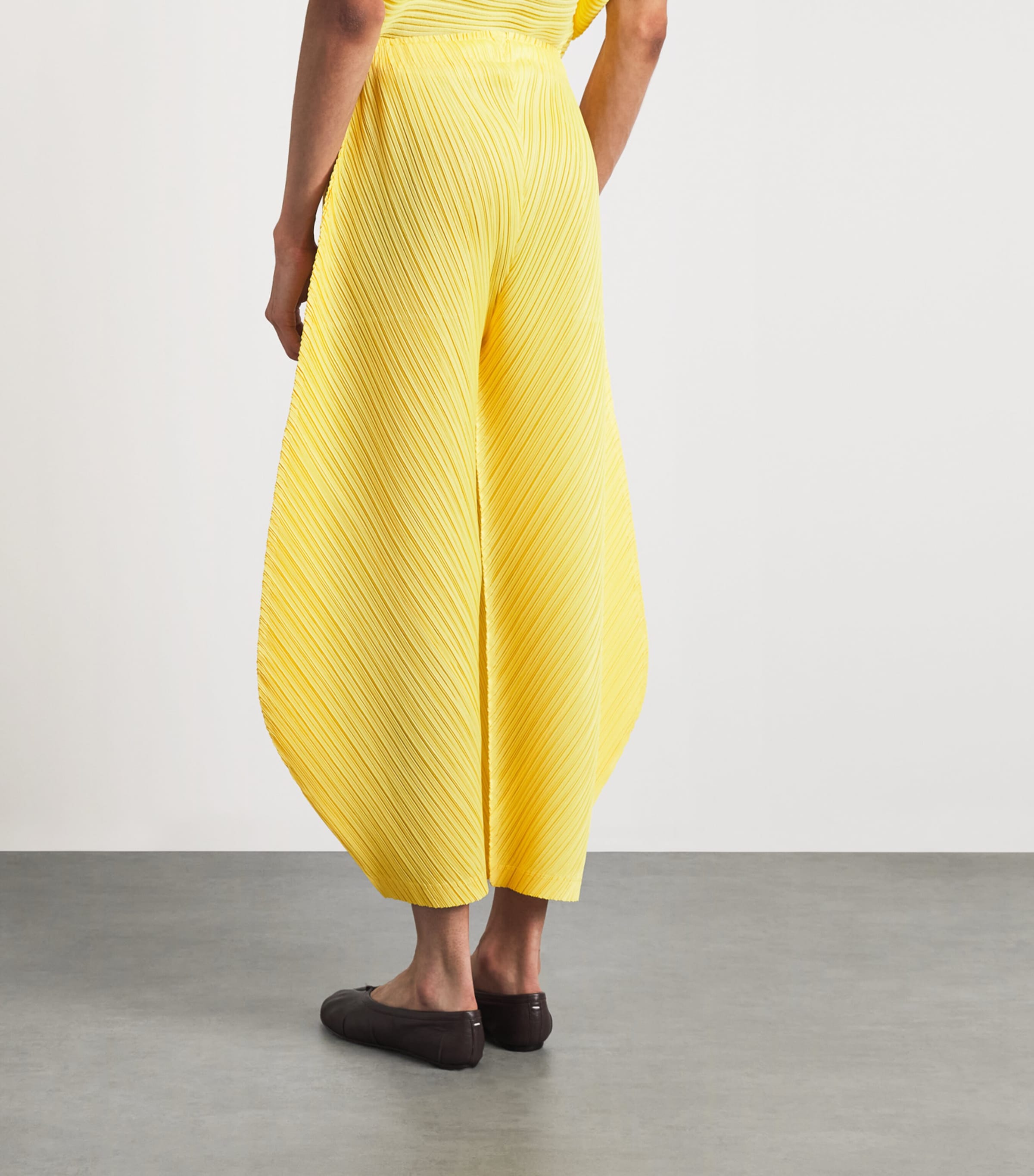 Pleats Please Issey Miyake Womens Thicker Bottoms 1 Trousers Yellow Image 5