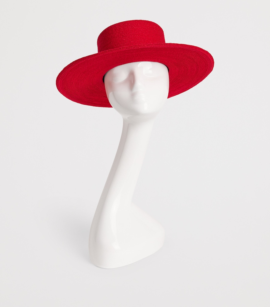 Maison Michel Lana Rose Hat Red Image 2