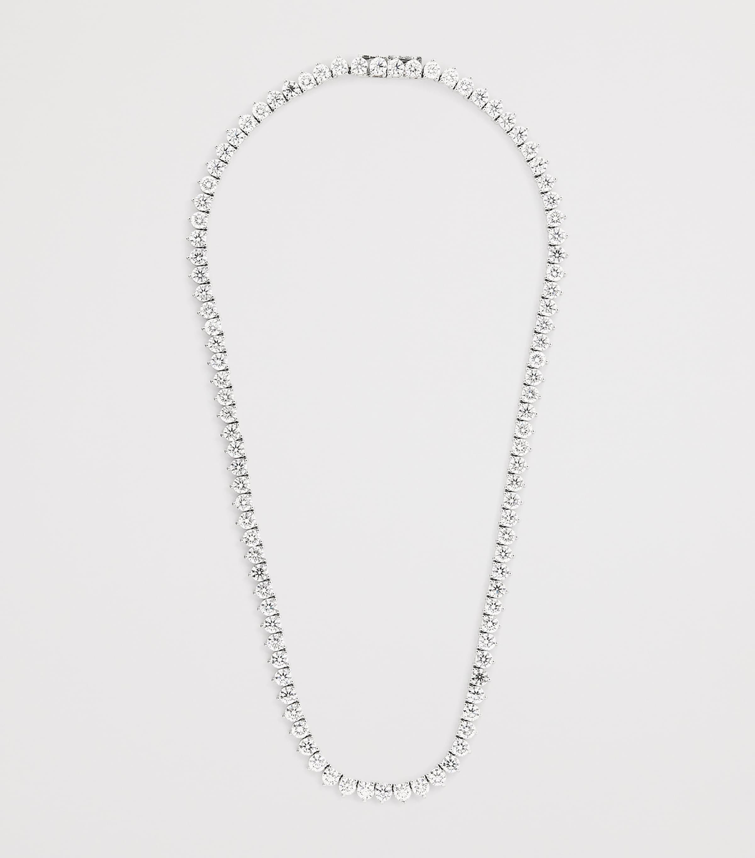 White Gold and Diamond Tennis Necklace (37.24ct) PLATINUM Image 3